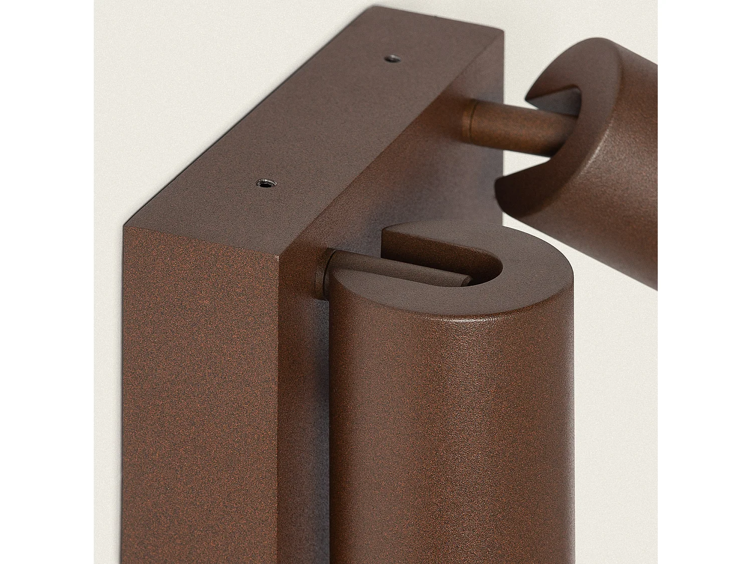 Applique da Parete per Esterni LED 18W Alluminio CCT Selezionabile Due Faretti Kuriya Ossido