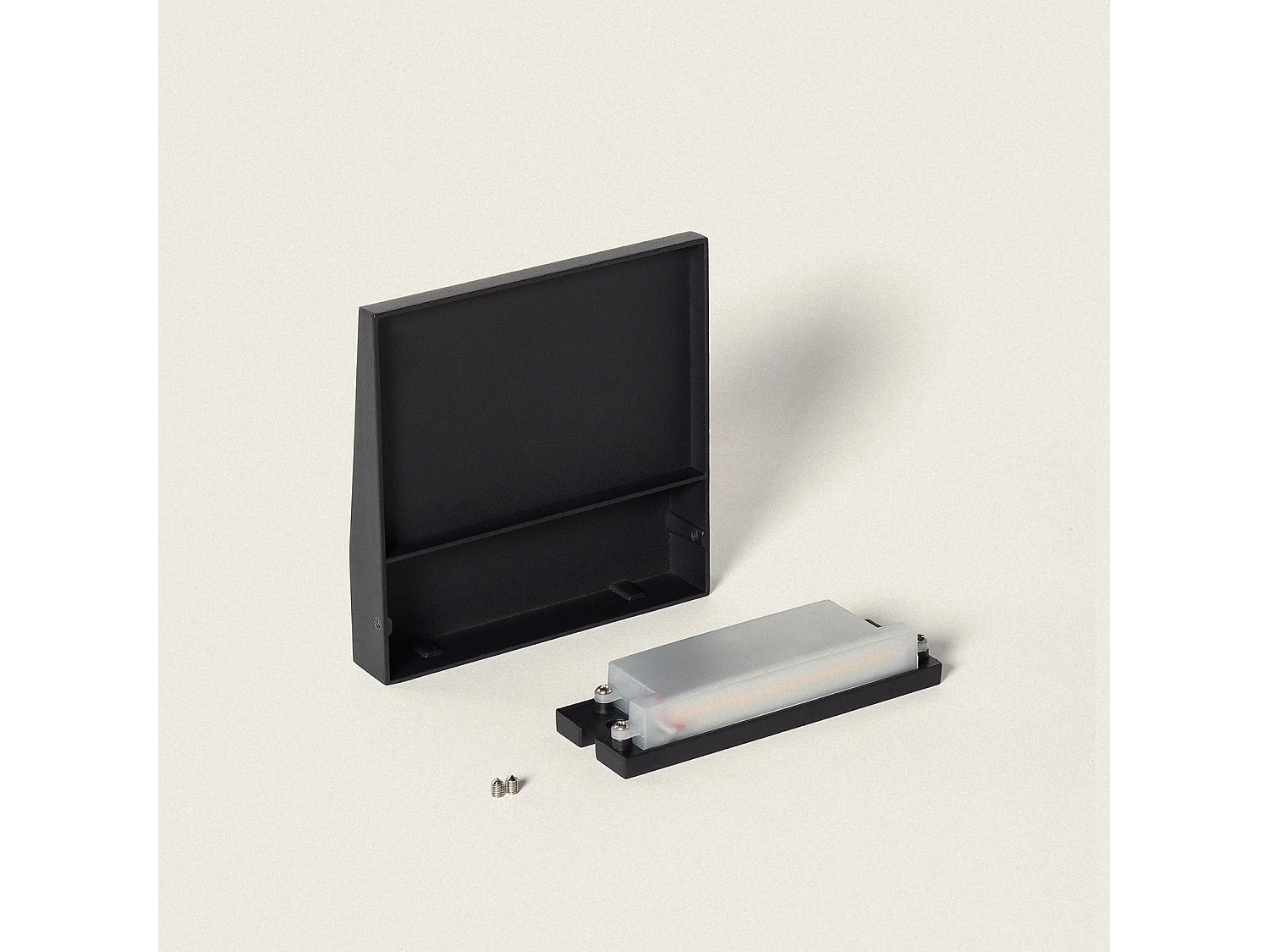 Aplique de Pared Exterior LED 6.5W CCT Seleccionable Superficie Cuadrado Jade Negro