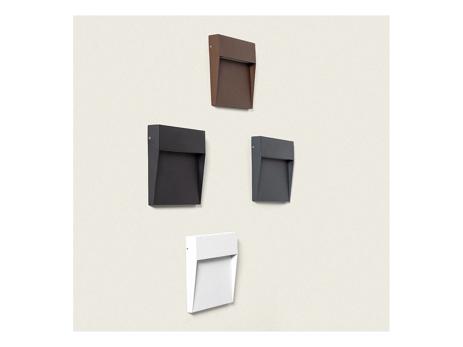 Applique Murale Extérieure LED 6.5W CCT Sélectionnable Seleccionable en Saillie Carrée Jade Noir