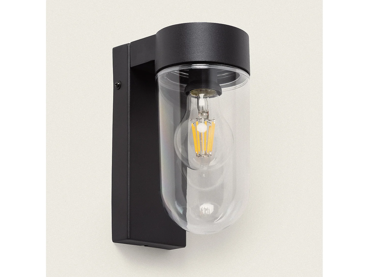 Applique da Parete per Esterni Solare LED 1,5W Alluminio Enzo Nero