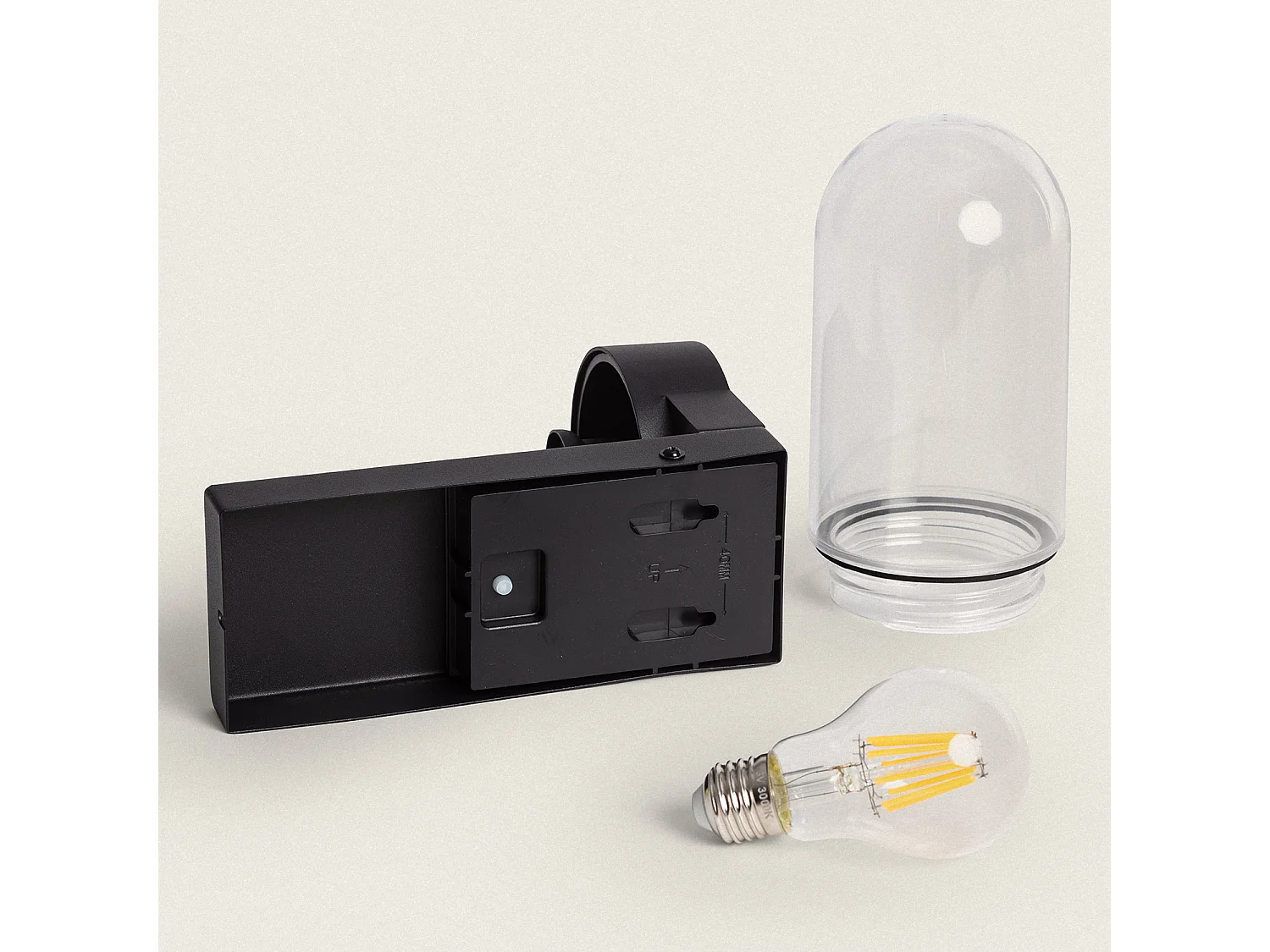 Applique da Parete per Esterni Solare LED 1,5W Alluminio Enzo Nero