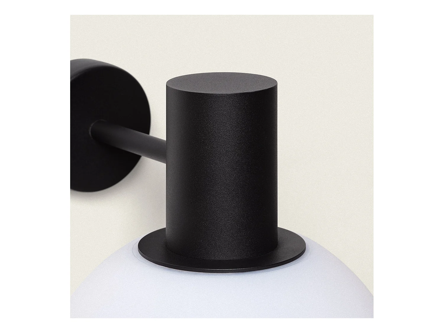 Applique Murale Extérieure Aluminium Tondu Noir