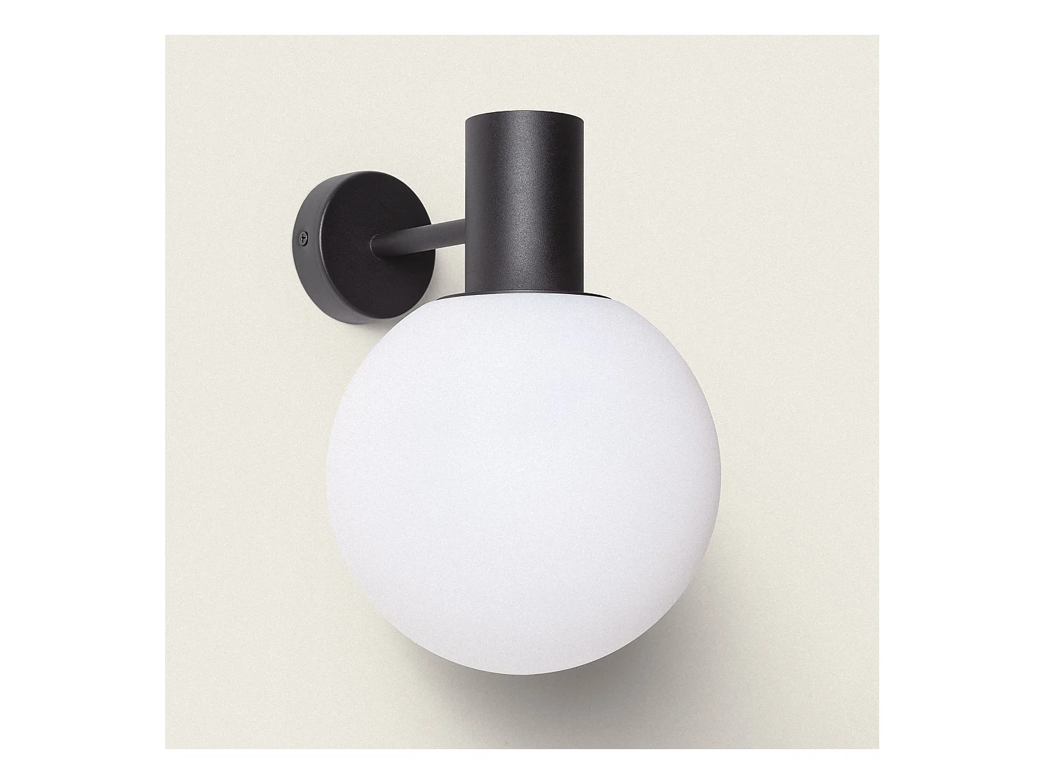 Applique Murale Extérieure Aluminium Tondu Noir