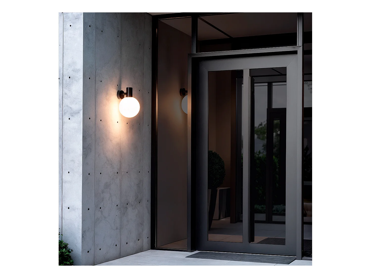 Applique Murale Extérieure Aluminium Tondu Noir