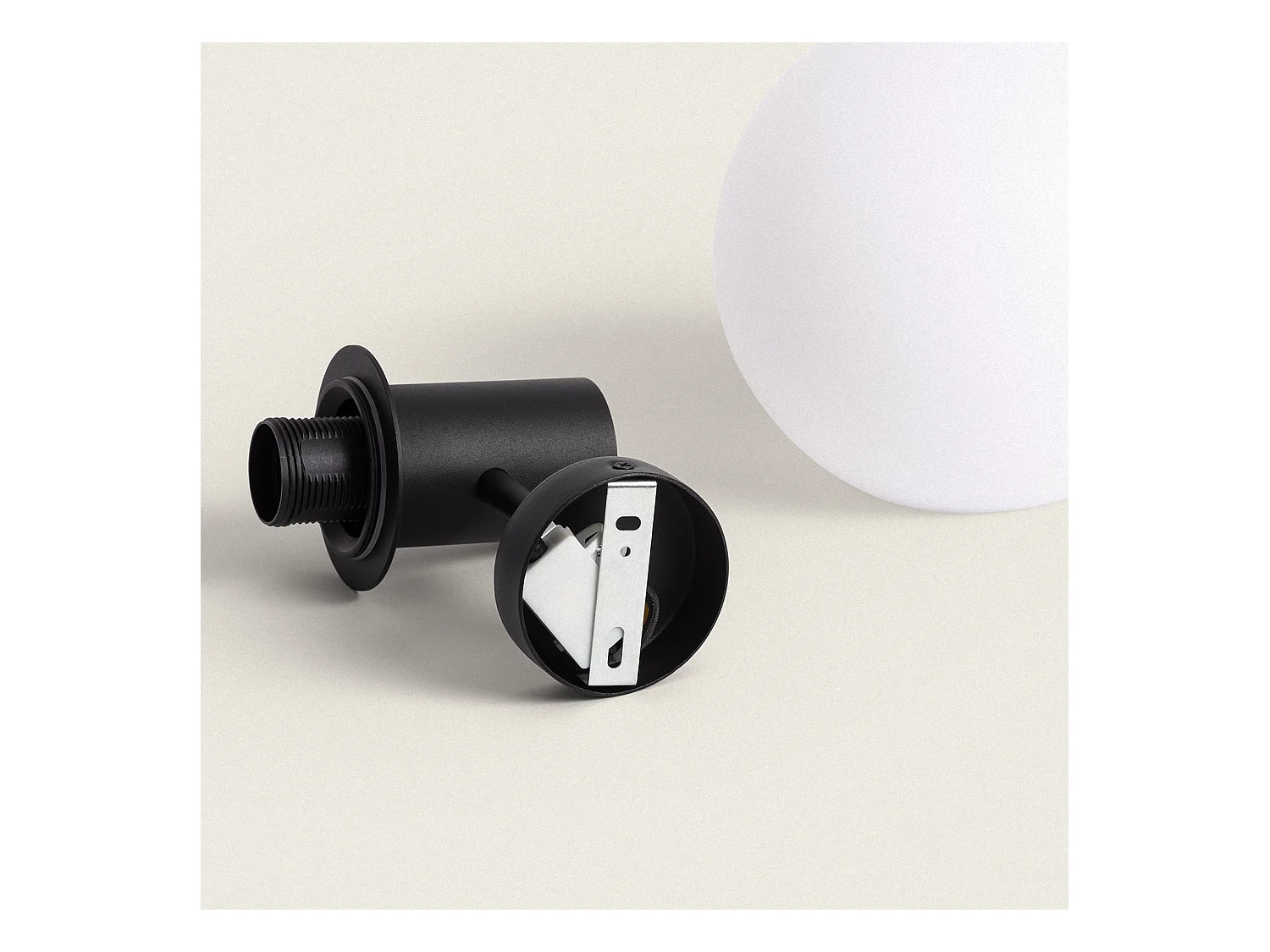 Applique Murale Extérieure Aluminium Tondu Noir