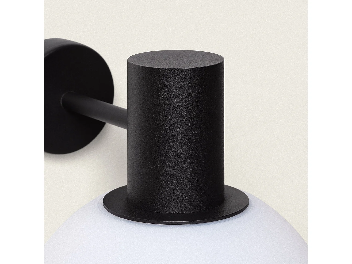 Applique Murale Extérieure Aluminium Tondu Noir