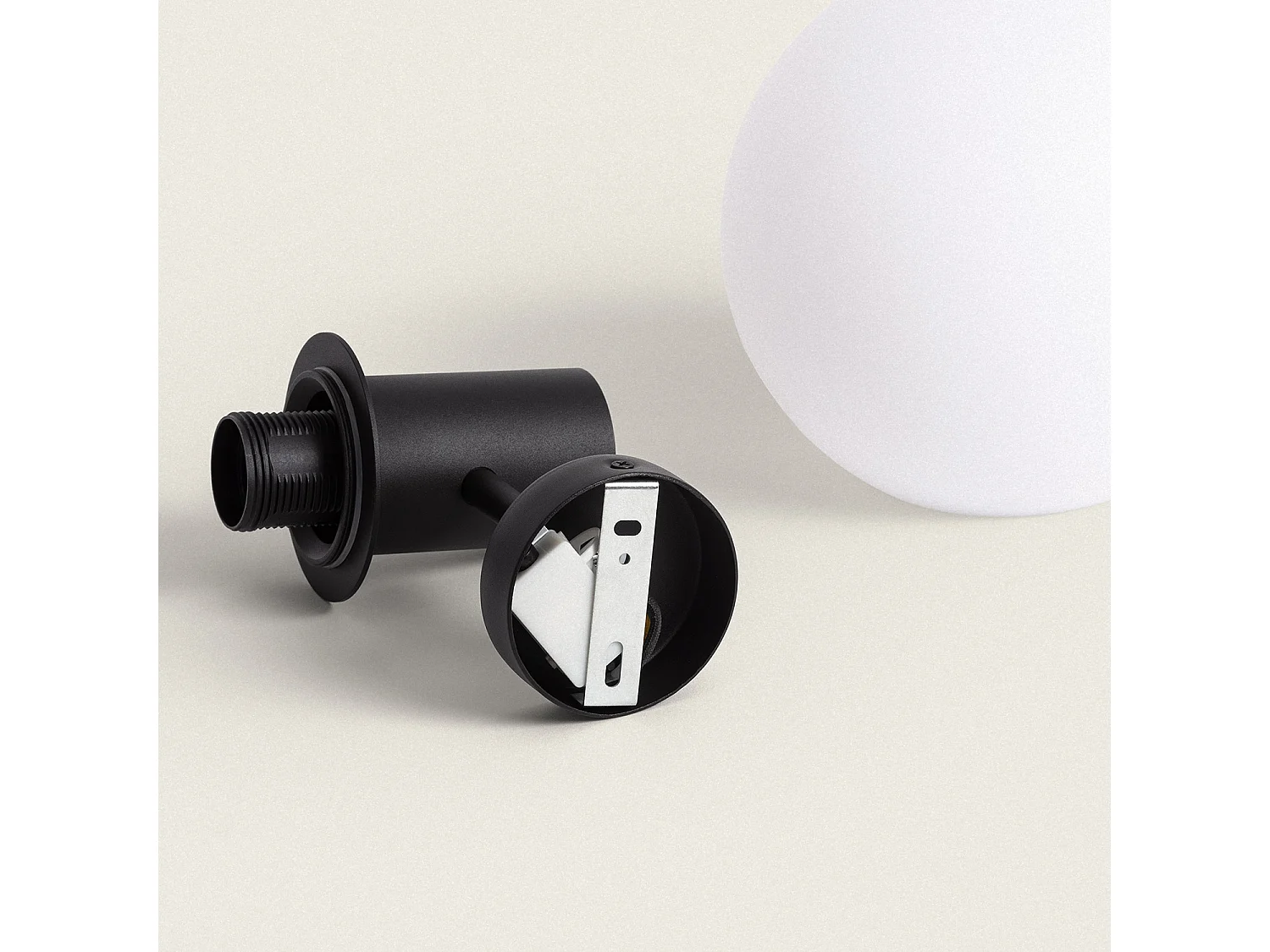 Applique Murale Extérieure Aluminium Tondu Noir