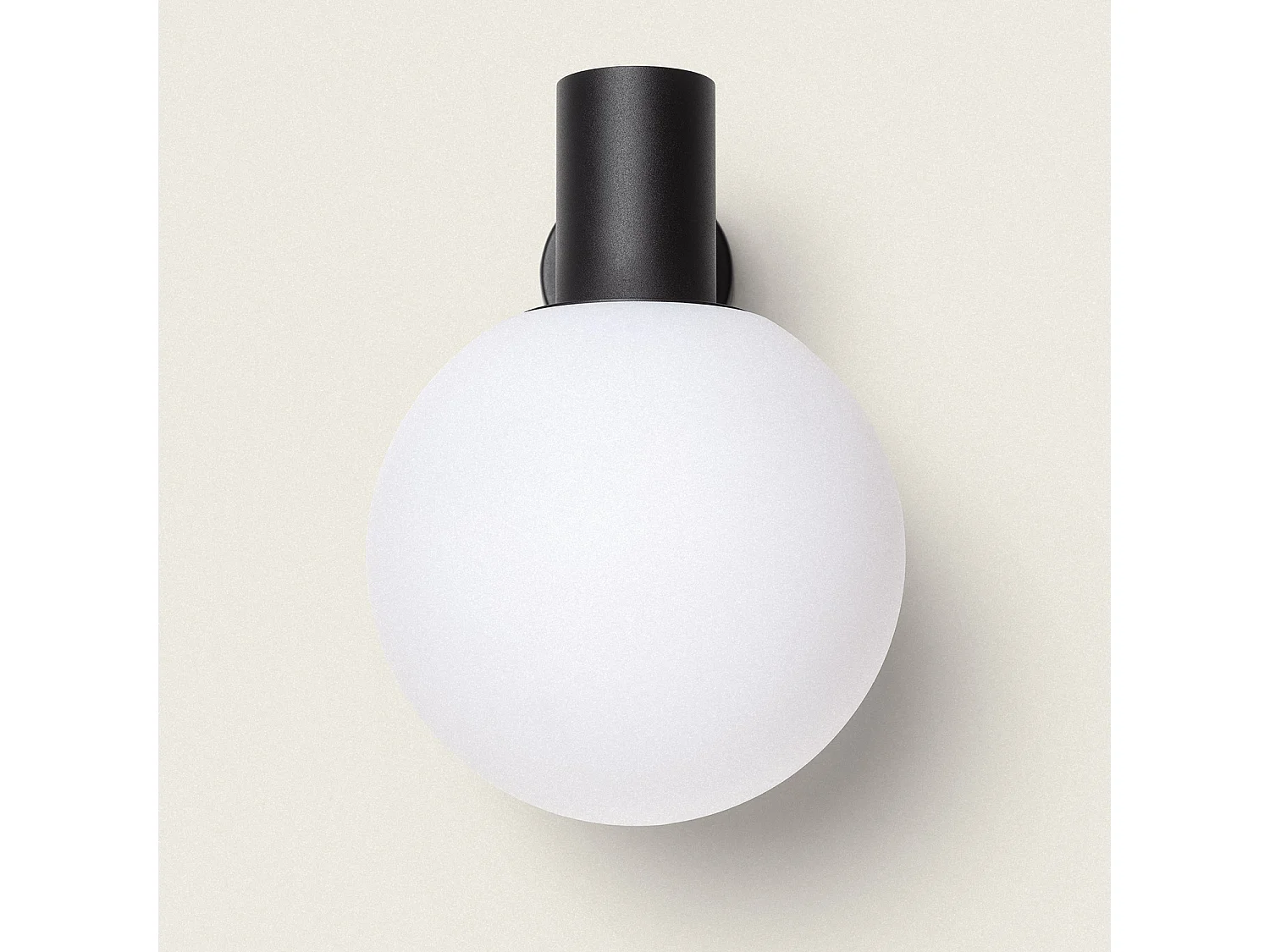 Applique Murale Extérieure Aluminium Tondu Noir