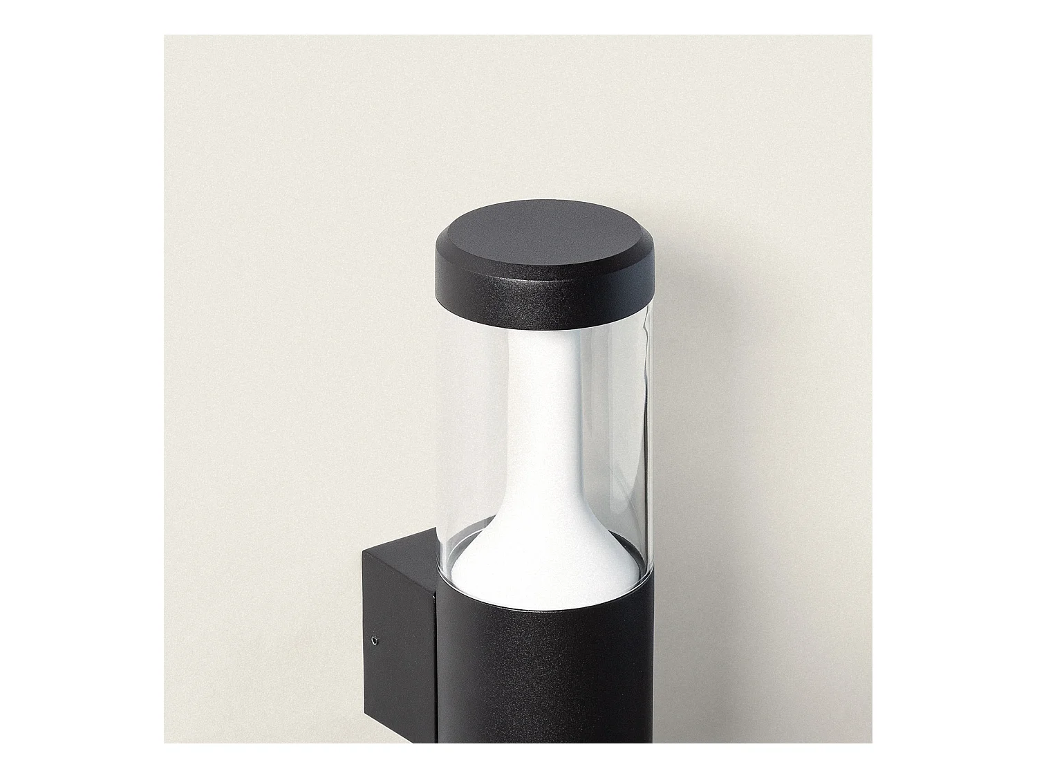 Applique Murale Extérieure LED 8W Éclairage Rectangulaire Noire Cergo Noir mat