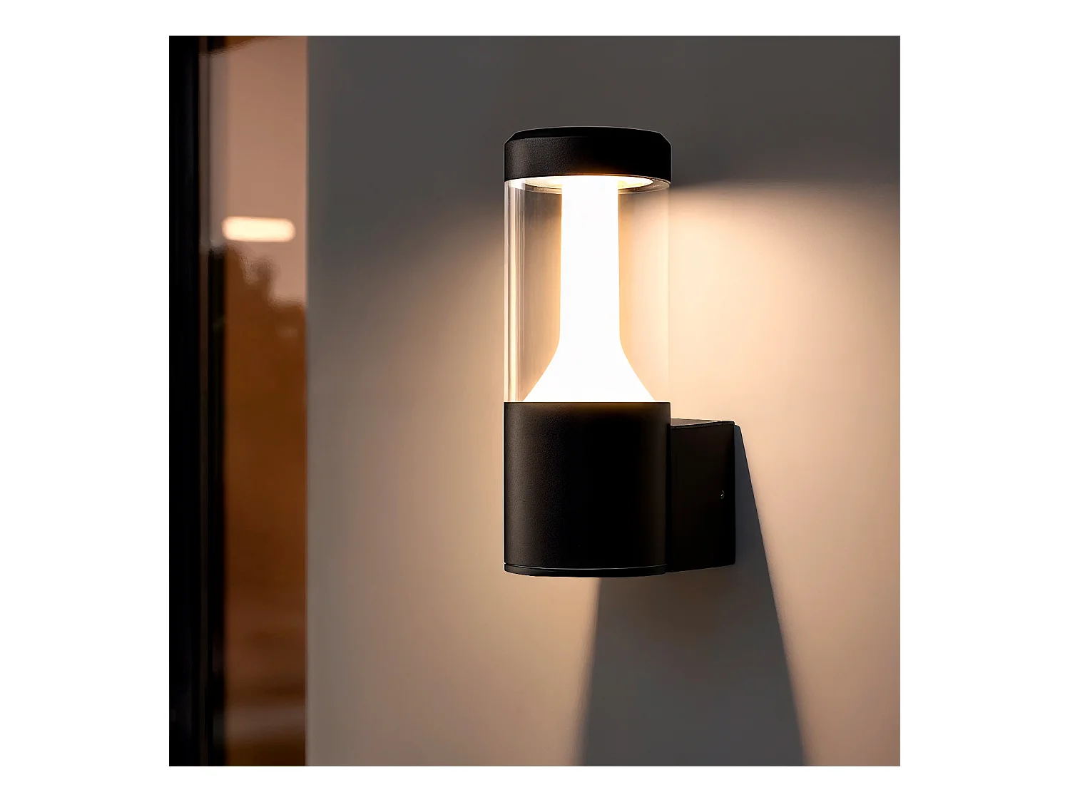 Aplique de Pared Exterior LED 10W Iluminación Mikaro Negro Negro Mate