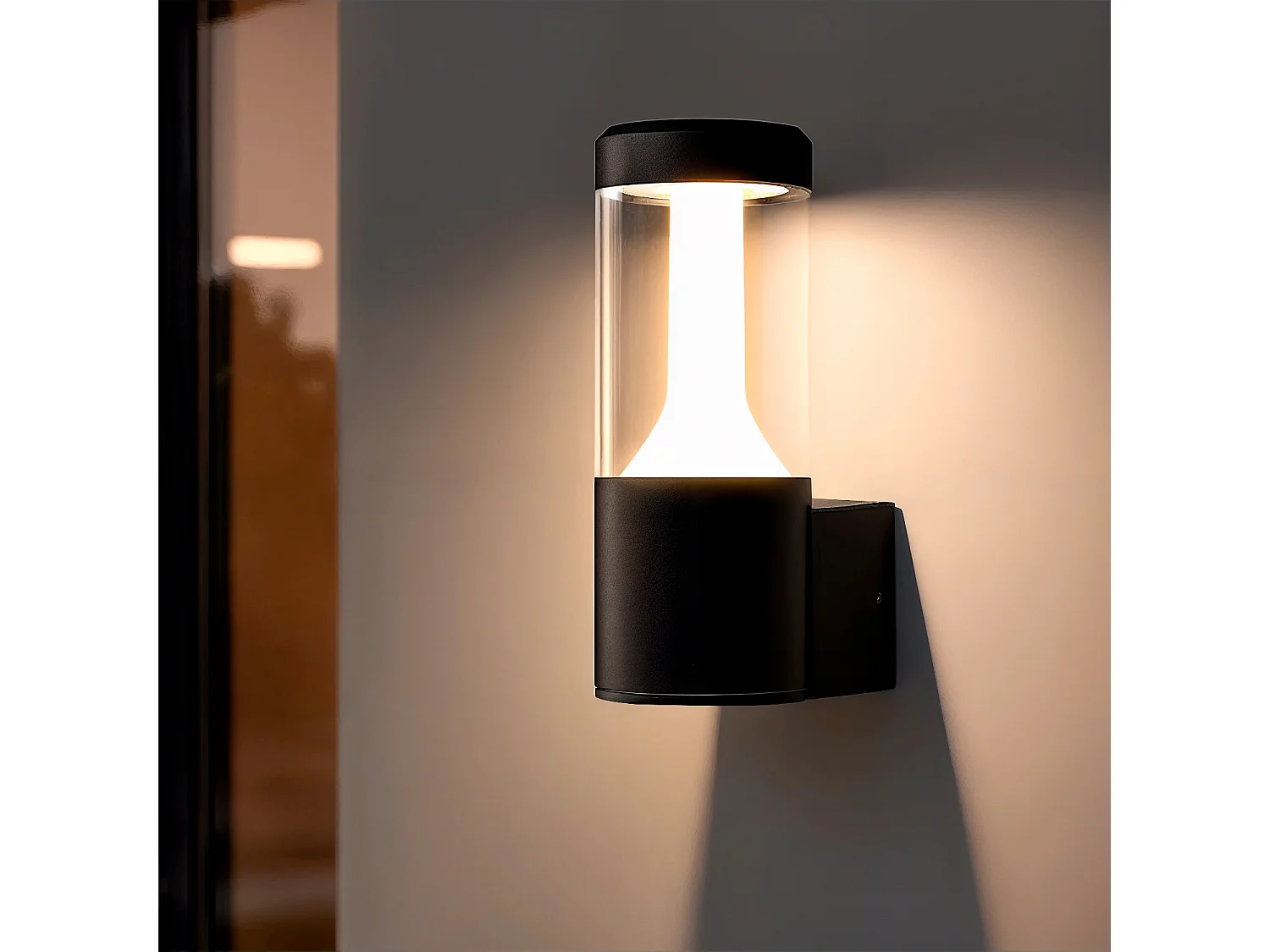 Aplique de Pared Exterior LED 10W Iluminación Mikaro Negro Negro Mate