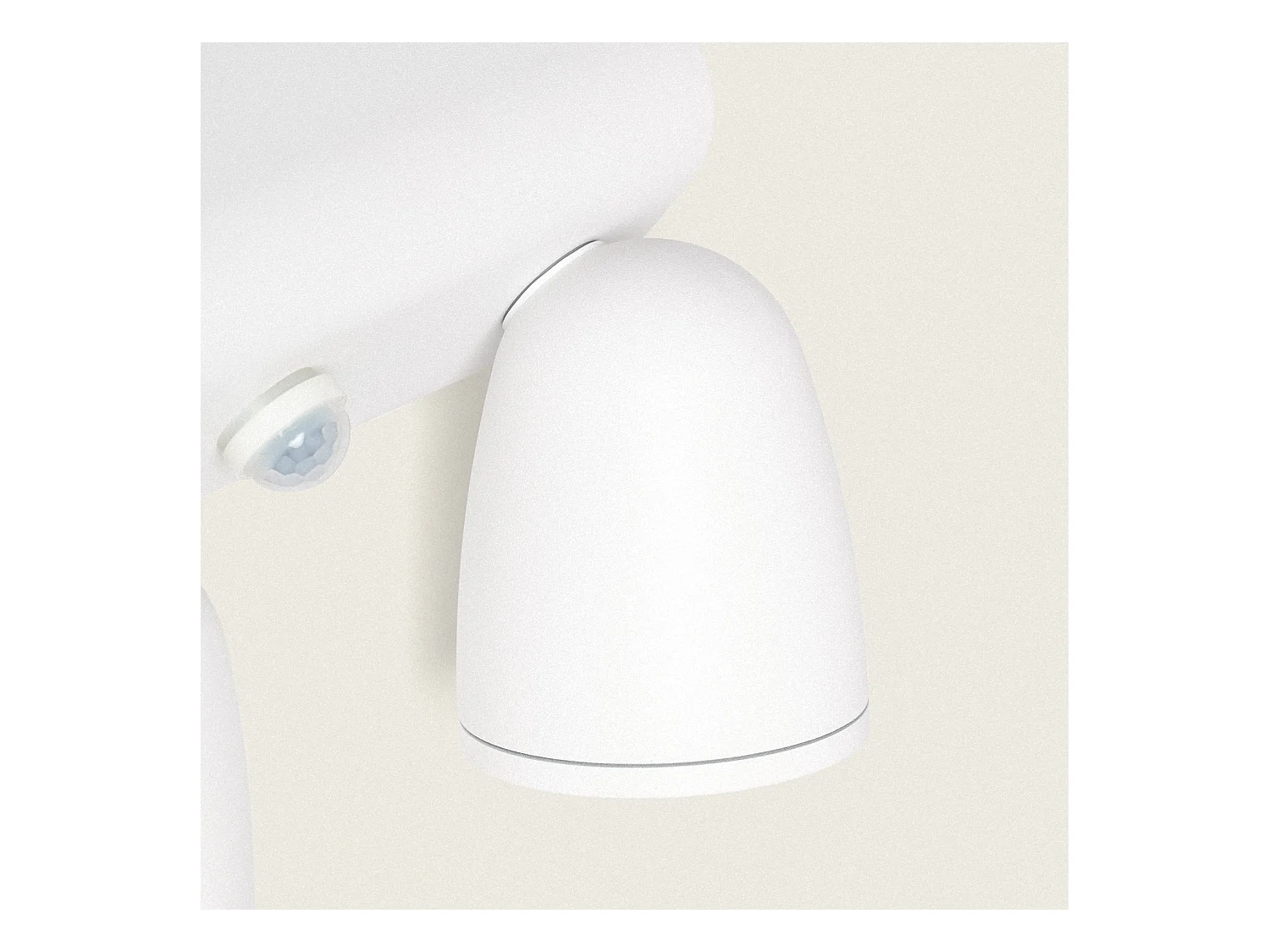 Applique Murale Extérieure Aluminium avec Détecteur de Mouvement Abel Large Deux Spots  Blanc