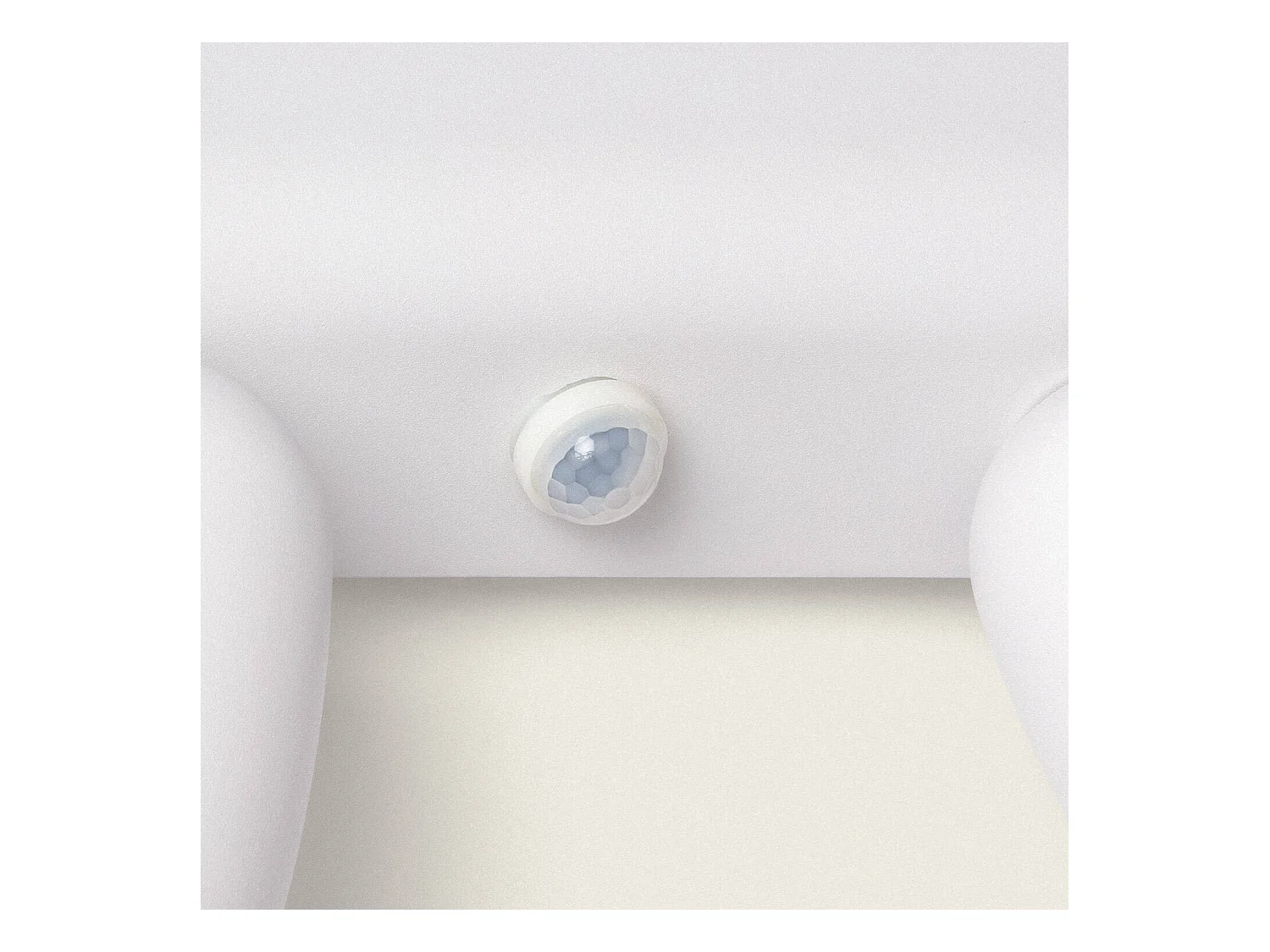 Applique Murale Extérieure Aluminium avec Détecteur de Mouvement Abel Large Deux Spots  Blanc