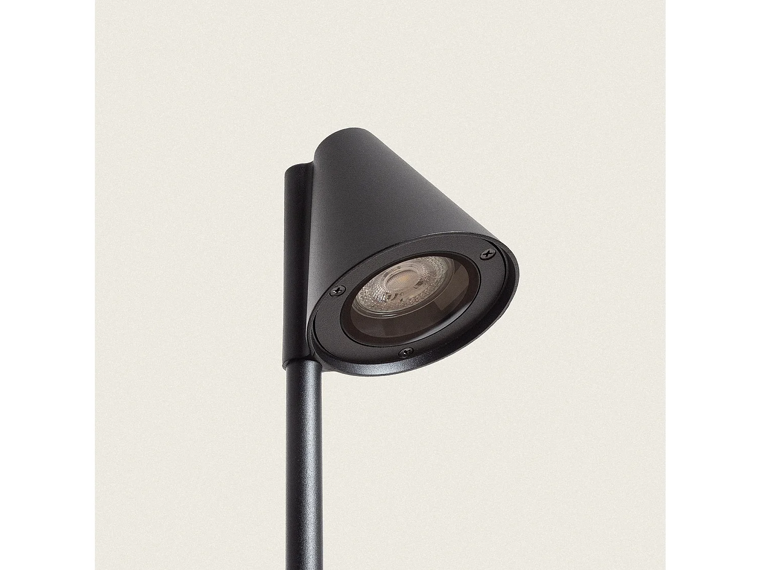 Baliza Exterior Pie 60 cm con Pincho Drimlec Negro Mate