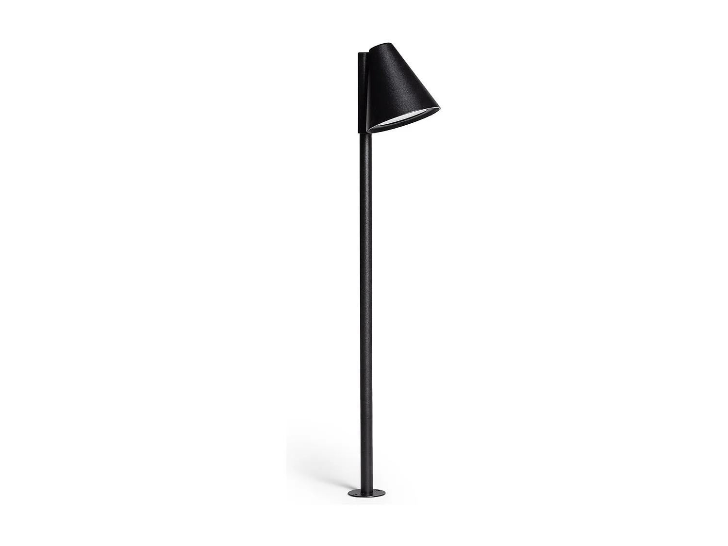Baliza Exterior Pie 60 cm con Pincho Drimlec Negro Mate