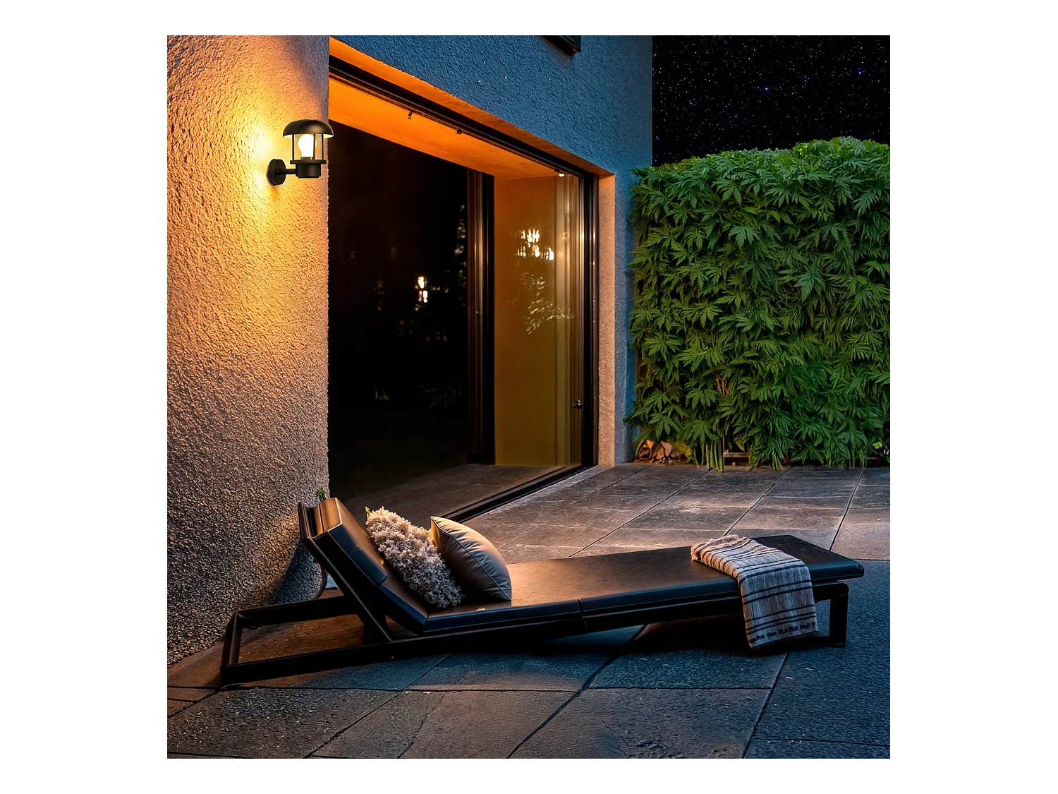 Applique da Parete per Esterni Alluminio Graham  Nero