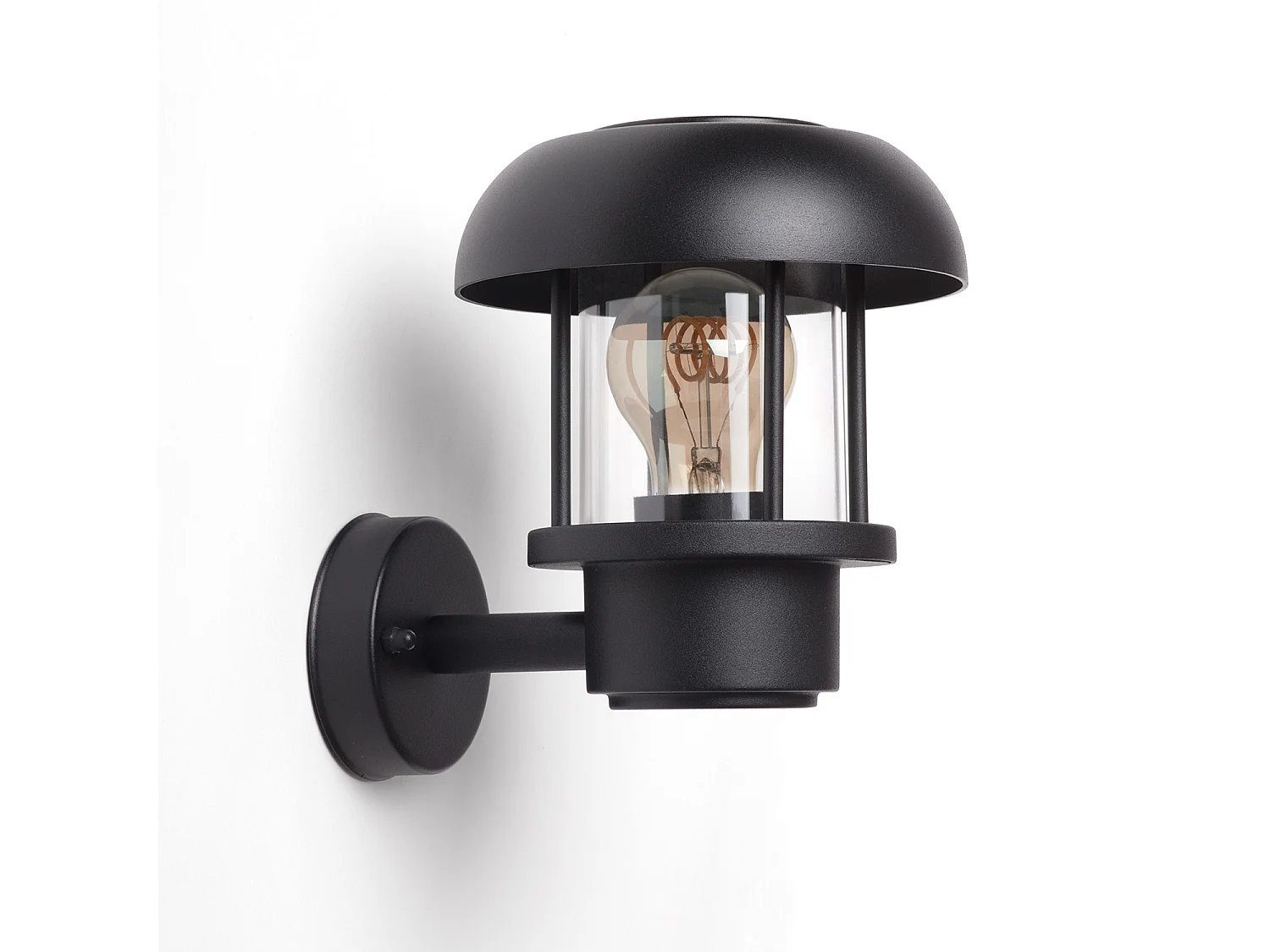 Aplique de Pared Exterior Aluminio Graham Negro