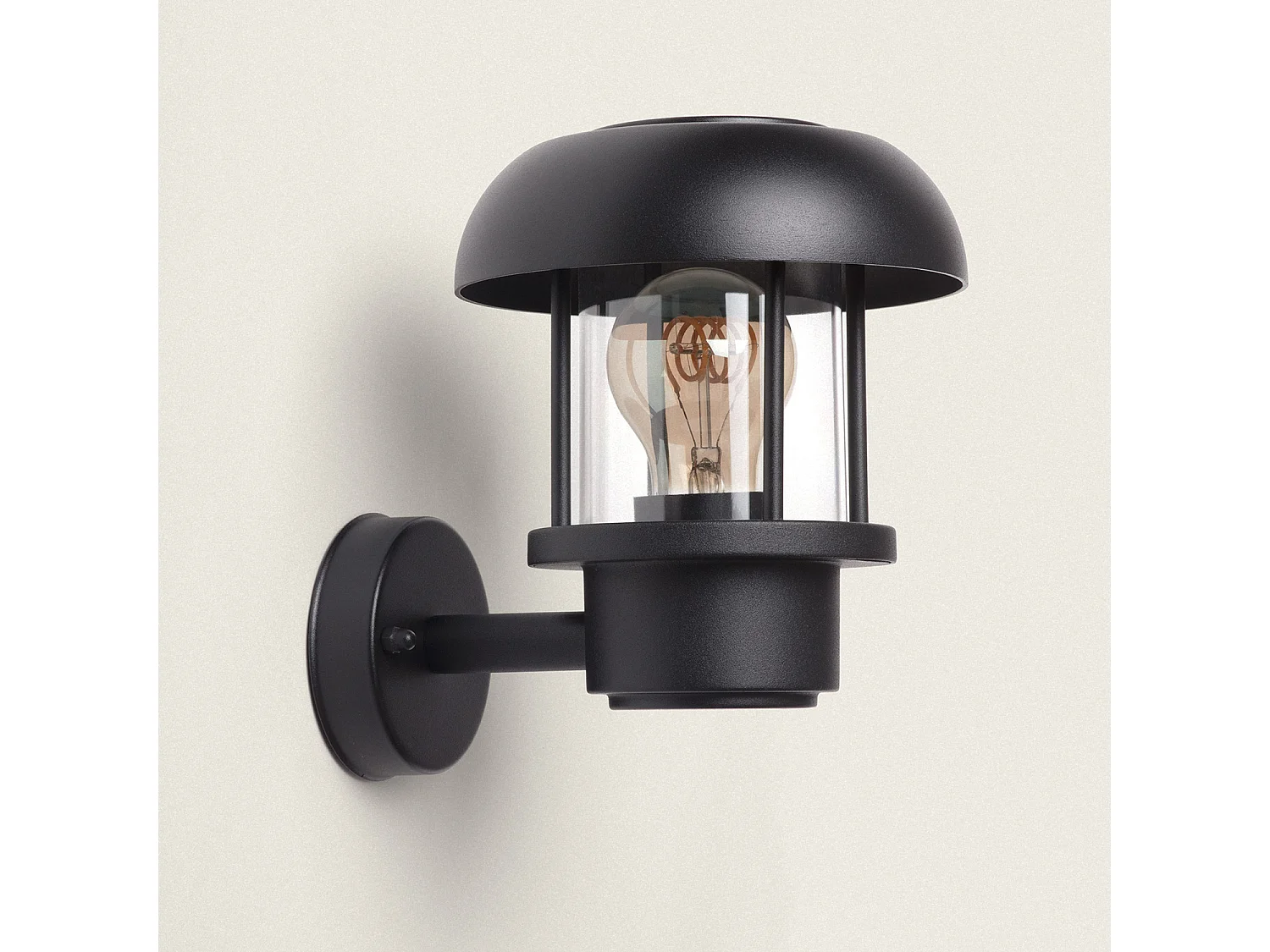 Aplique de Pared Exterior Aluminio Graham Negro
