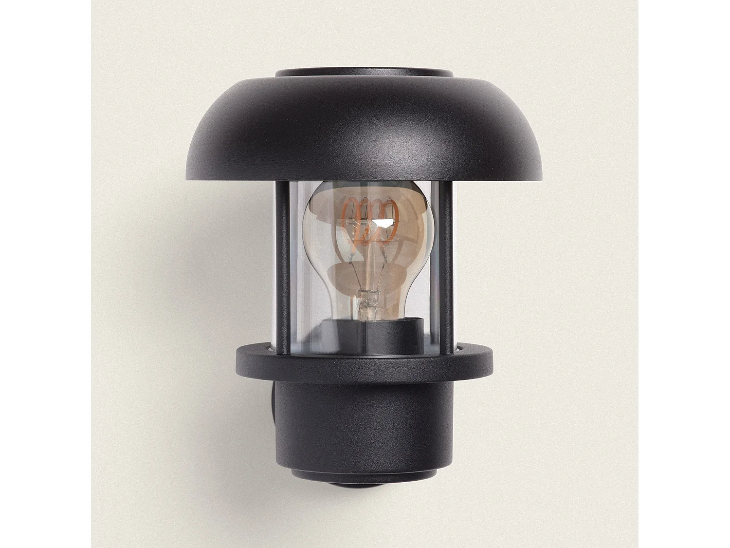 Aplique de Pared Exterior Aluminio Graham Negro