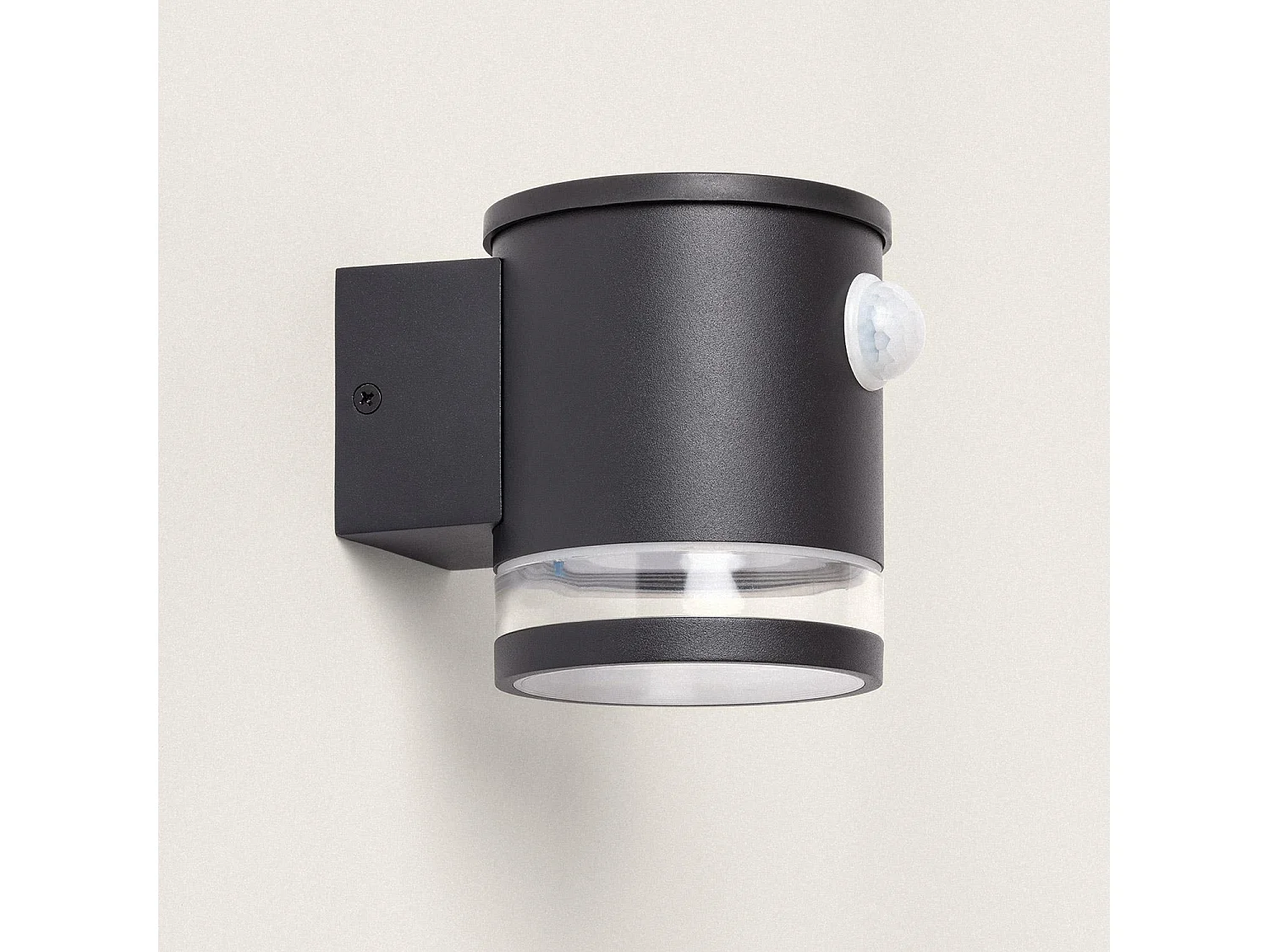 Applique Murale Extérieure Solaire LED Aluminium avec Détecteur de Mouvement Mini Draco Noir