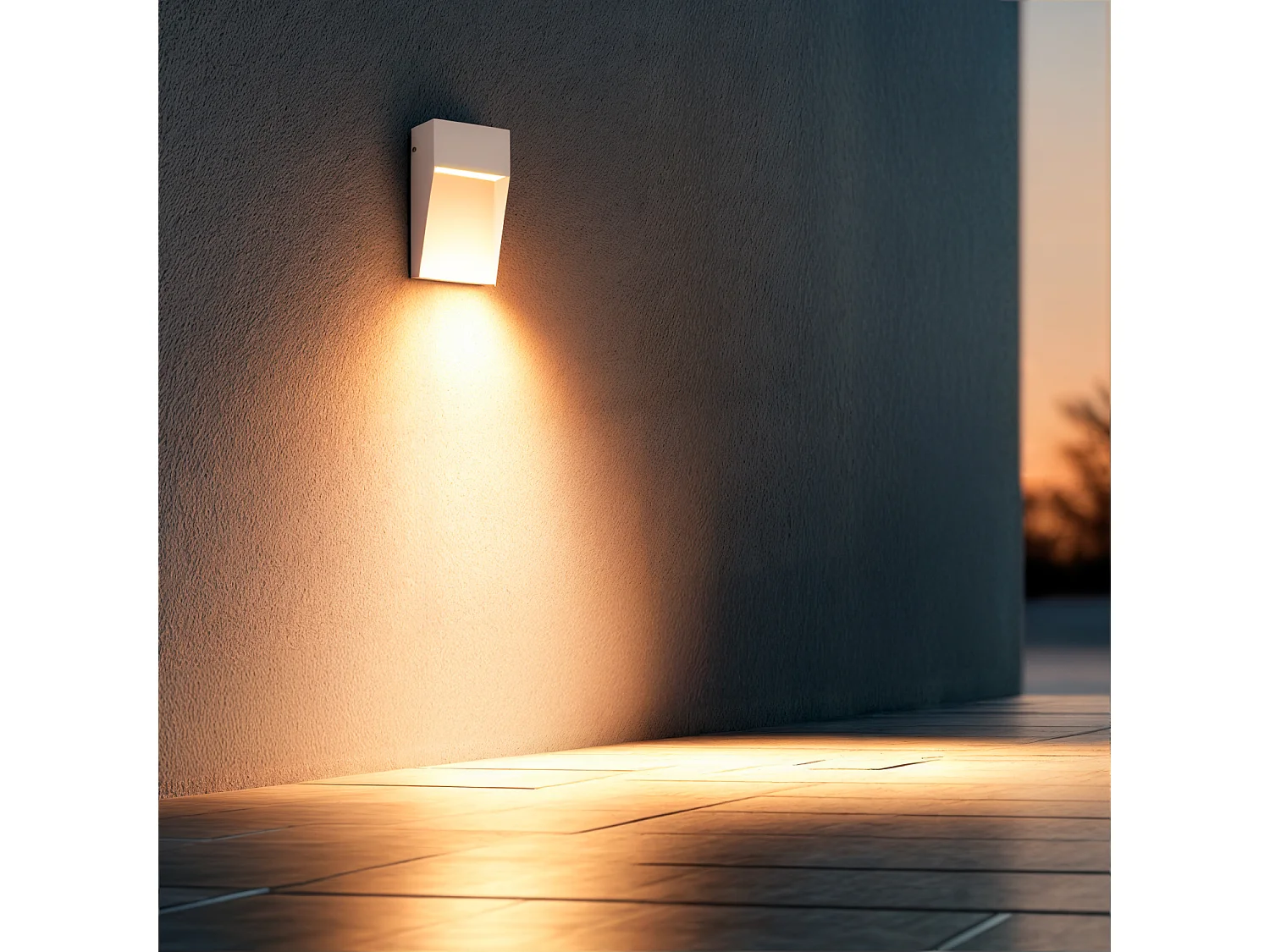 Applique Murale Extérieure LED 6.5W CCT Sélectionnable Seleccionable en Saillie Carrée Jade Blanc