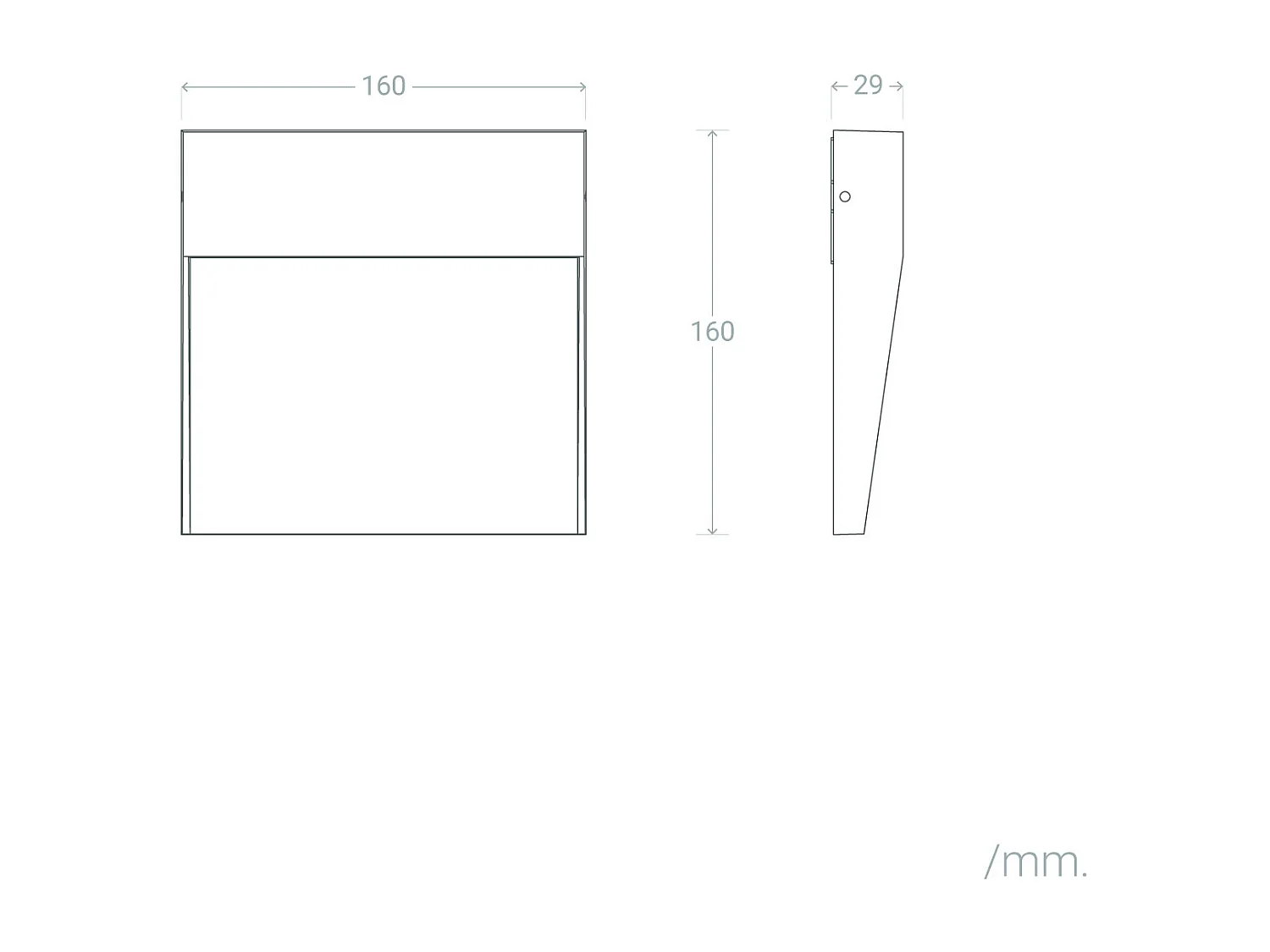 Applique Murale Extérieure LED 6.5W CCT Sélectionnable Seleccionable en Saillie Carrée Jade Blanc