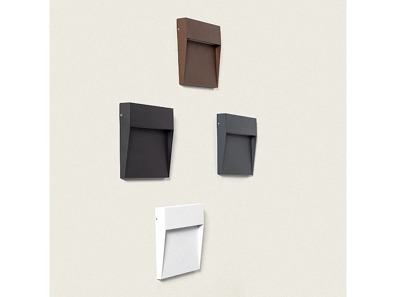 Applique Murale Extérieure LED 6.5W CCT Sélectionnable Seleccionable en Saillie Carrée Jade Blanc