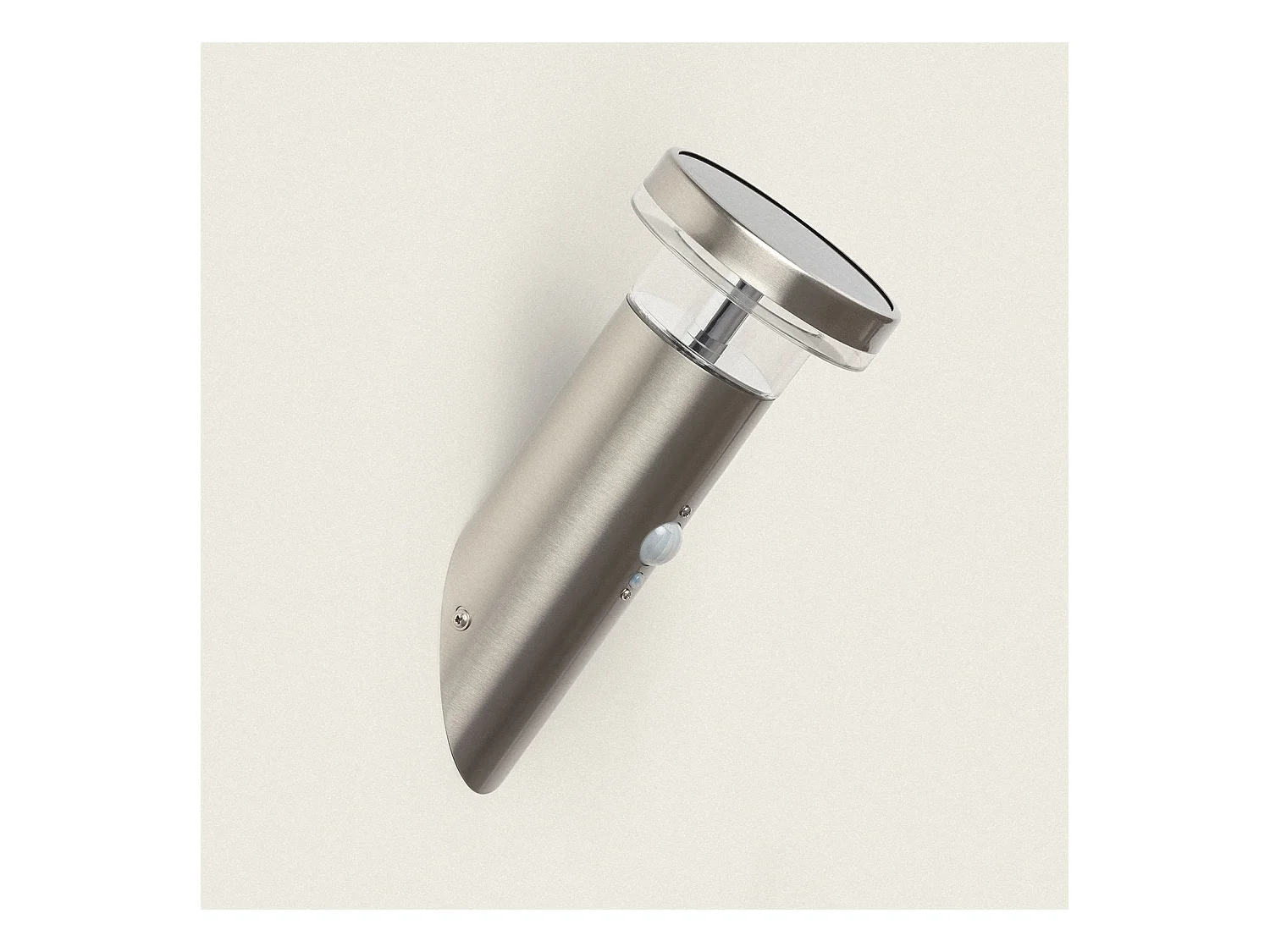 Applique Murale Solaire LED 1,5W Aluminium avec Détecteur de Mouvement Argent