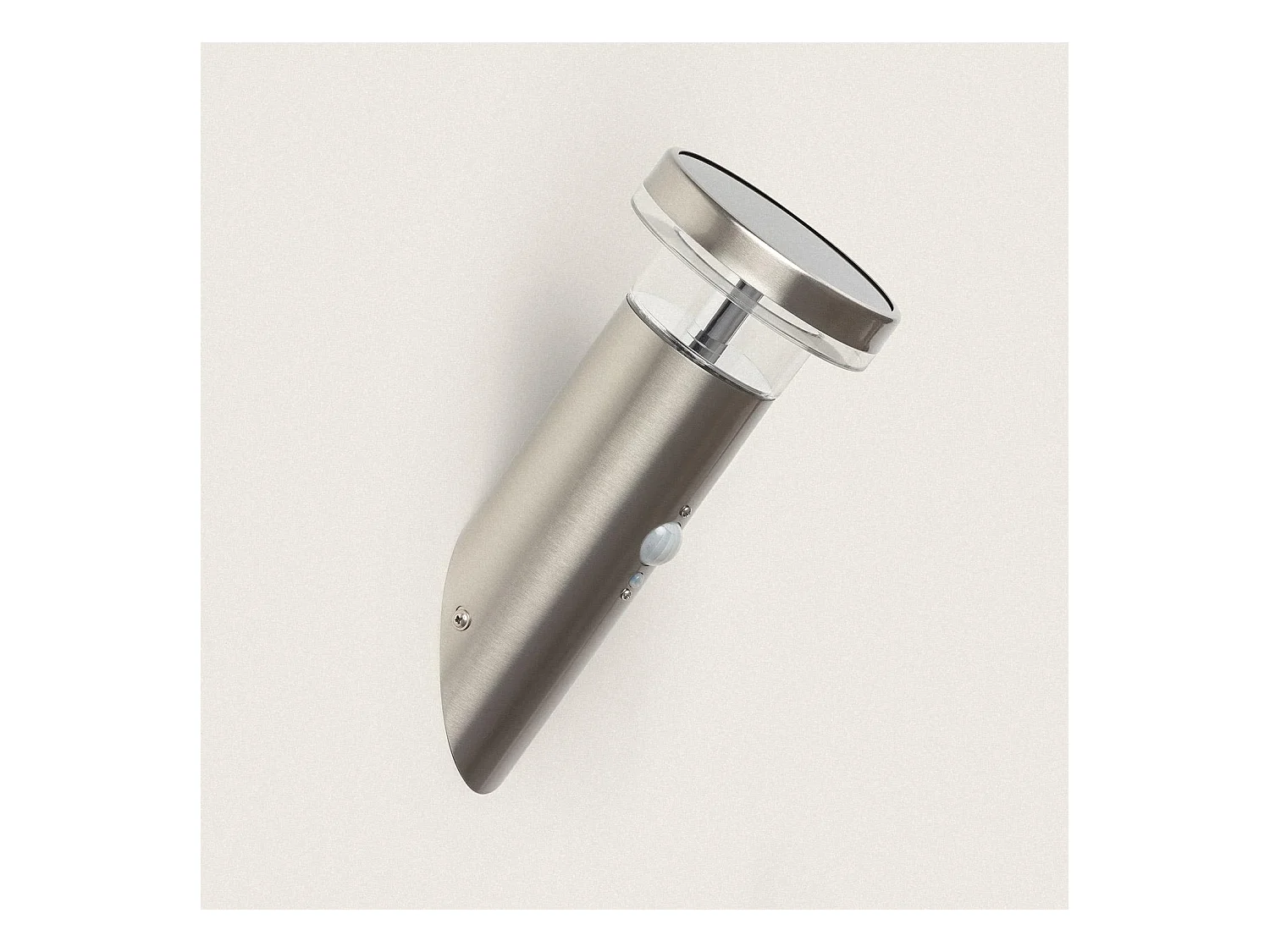 Applique Murale Solaire LED 1,5W Aluminium avec Détecteur de Mouvement Argent