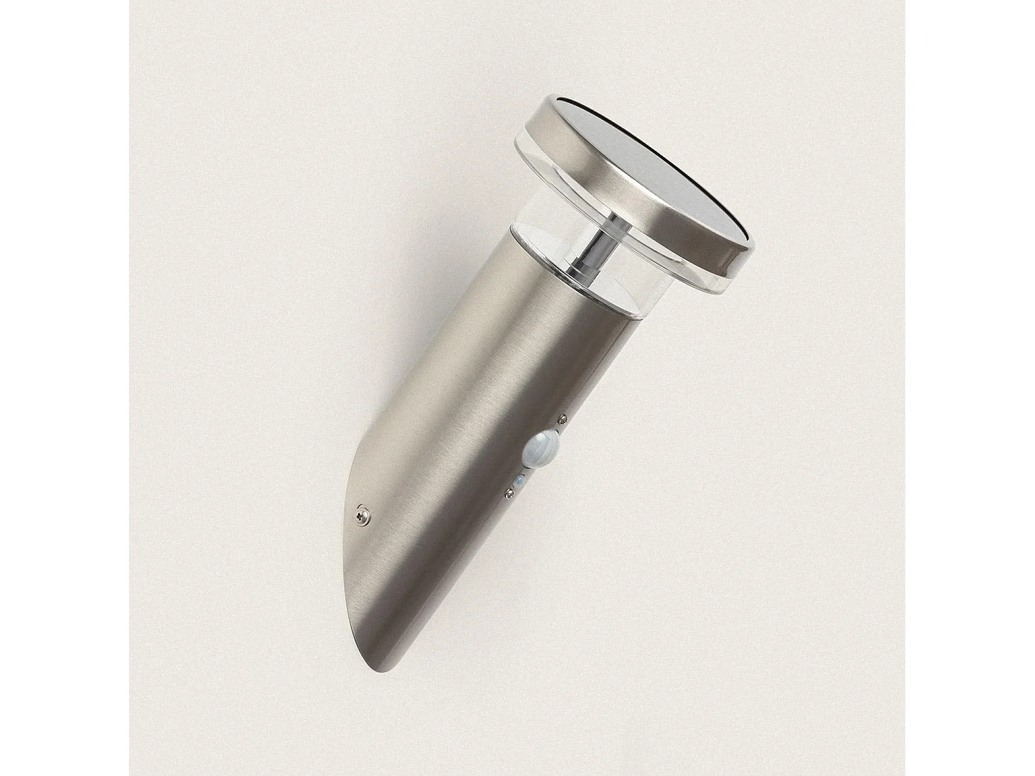 Applique Murale Solaire LED 1,5W Aluminium avec Détecteur de Mouvement Argent