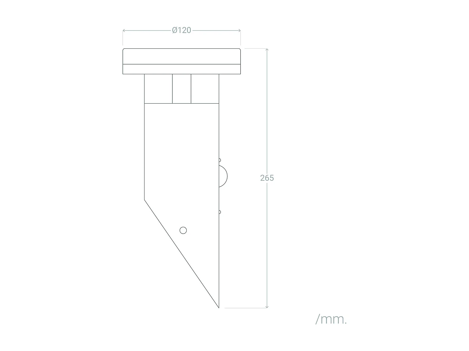 Applique Murale Solaire LED 1,5W Aluminium avec Détecteur de Mouvement Argent