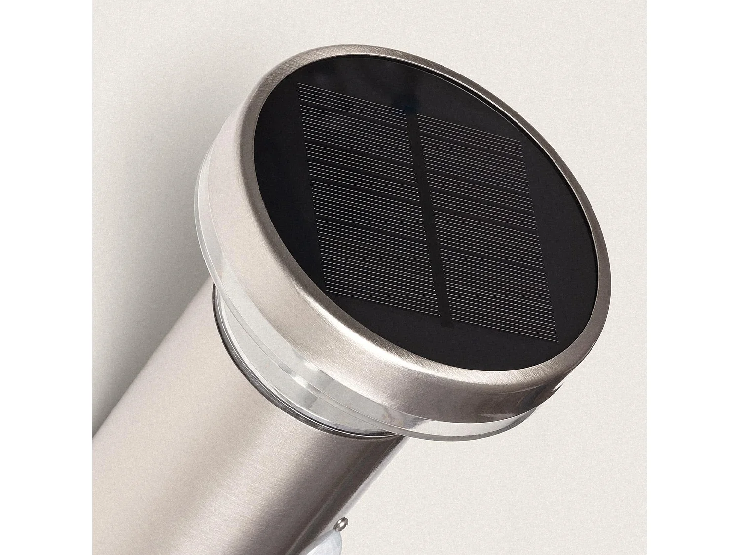 Aplique de Pared Exterior Solar LED 1,5W Acero Inoxidable con Sensor de Movimiento Basil Plateado