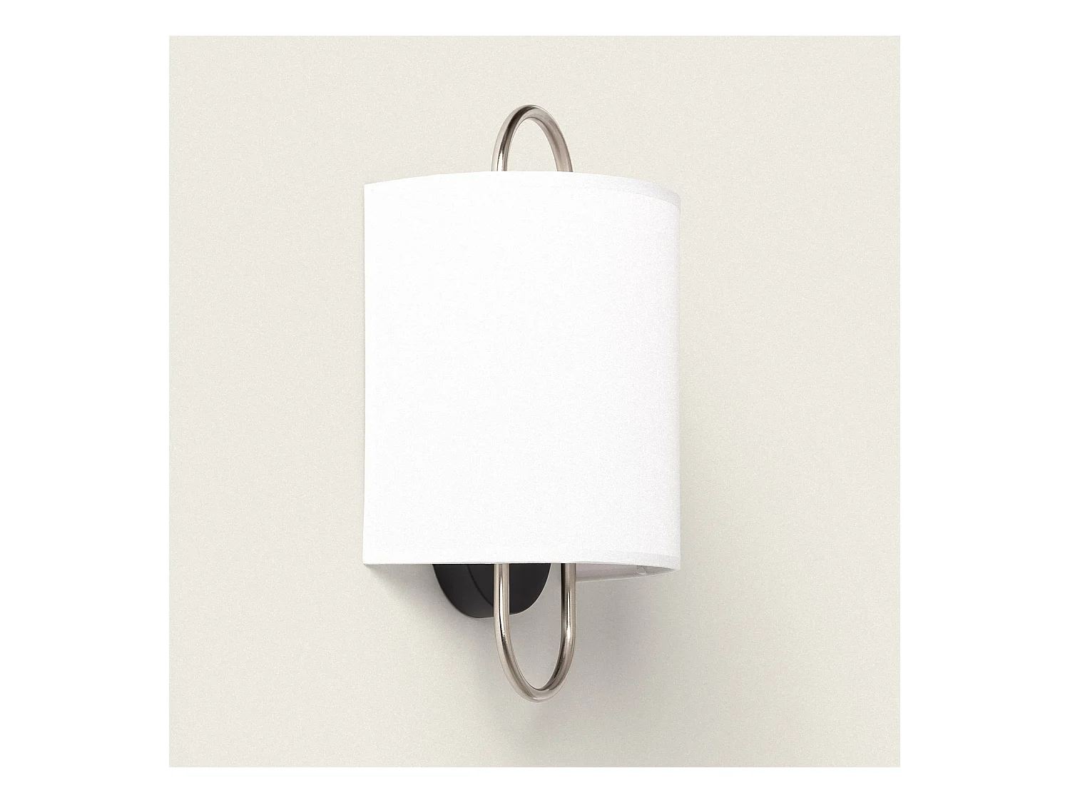 Aplique Pared Metal y Tela Duque Blanco