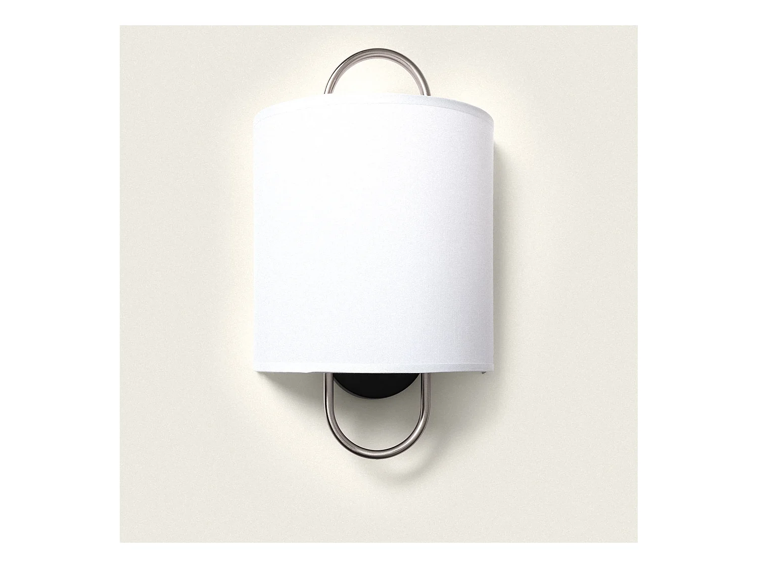Aplique Pared Metal y Tela Duque Blanco