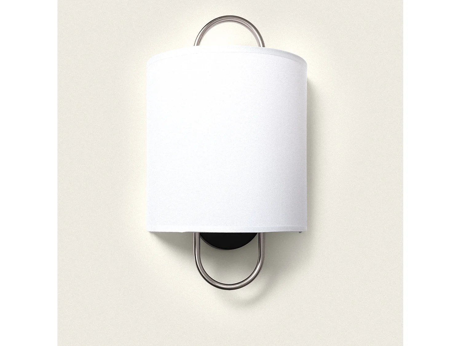 Aplique Pared Metal y Tela Duque Blanco