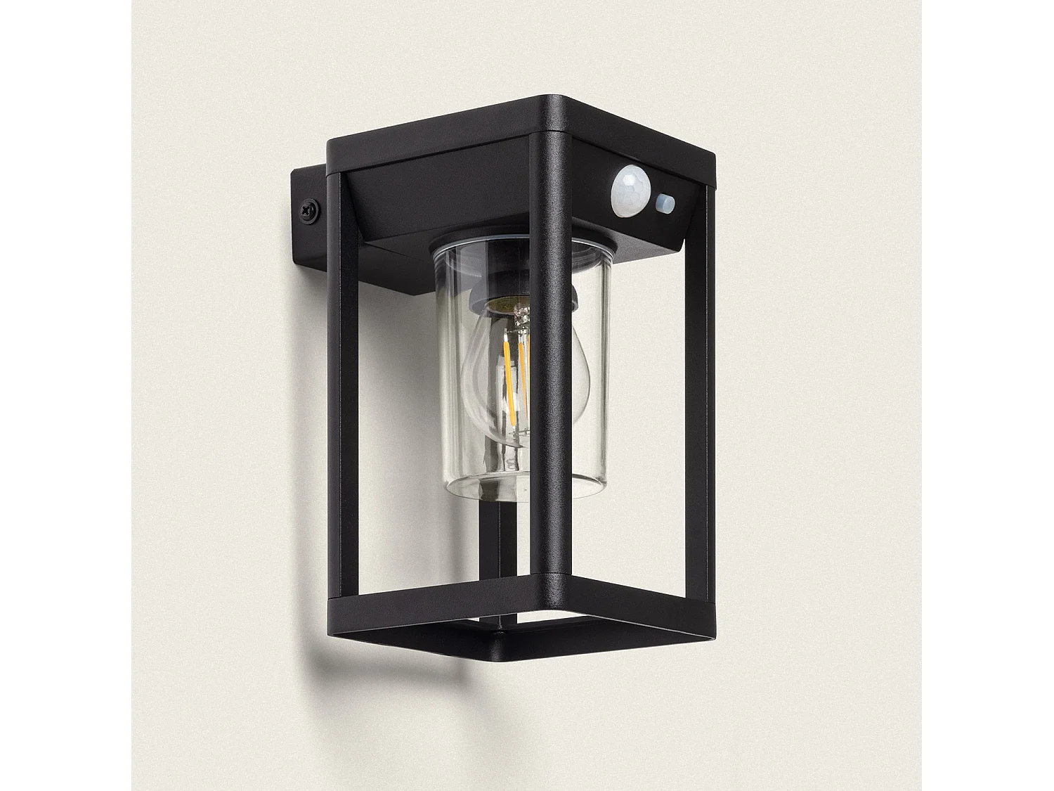 Applique Murale Extérieure Solaire LED 2W Aluminium Devah avec Détecteur de Mouvement Noir