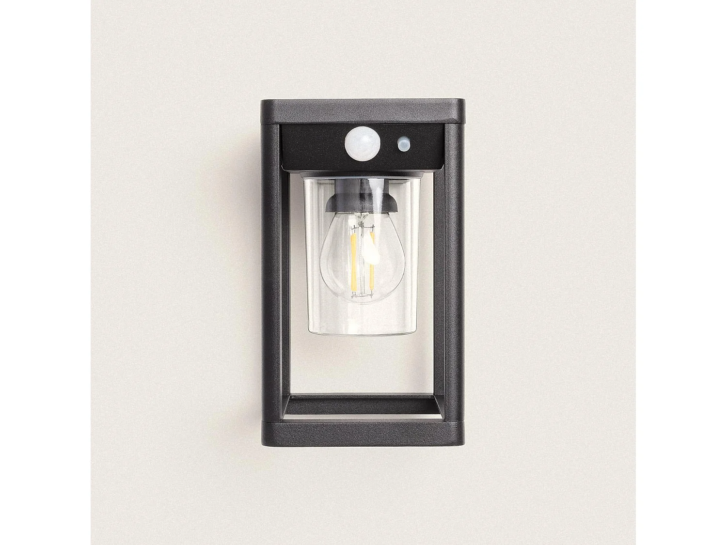 Applique Murale Extérieure Solaire LED 2W Aluminium Devah avec Détecteur de Mouvement Noir