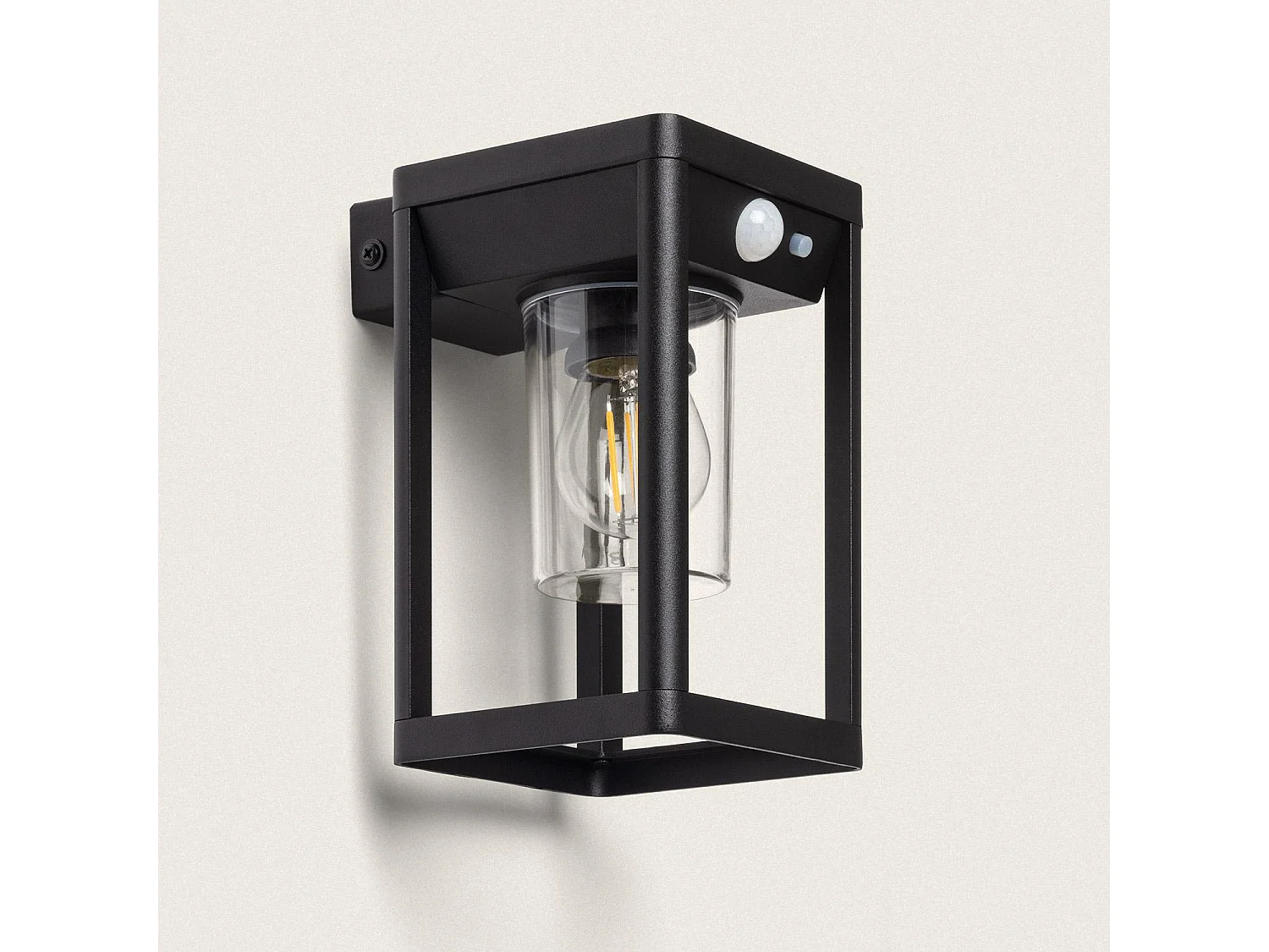 Applique Murale Extérieure Solaire LED 2W Aluminium Devah avec Détecteur de Mouvement Noir