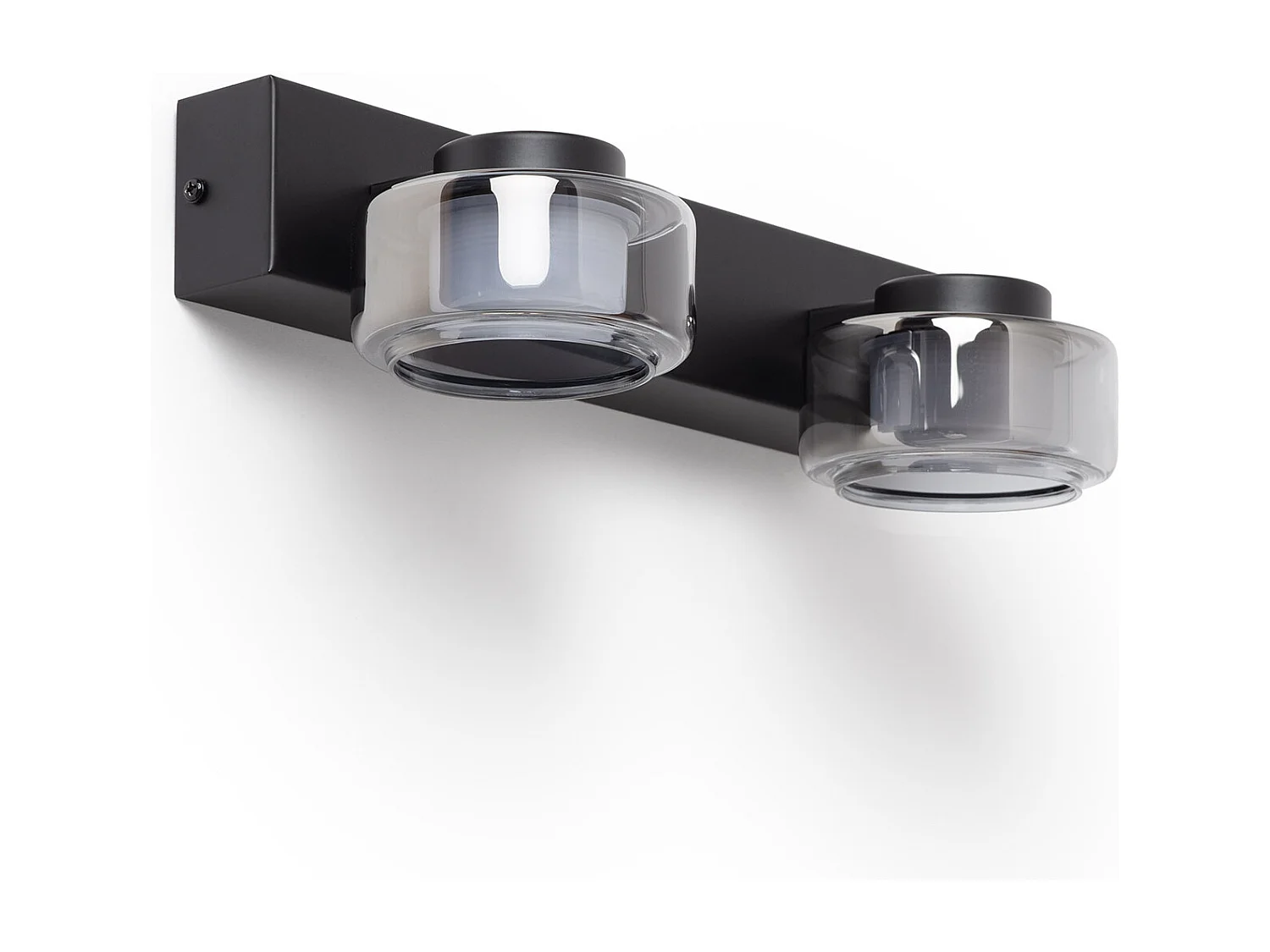 Lampe Murale LED 8W Salle de Bain Métal et Verre Zisna Noir
