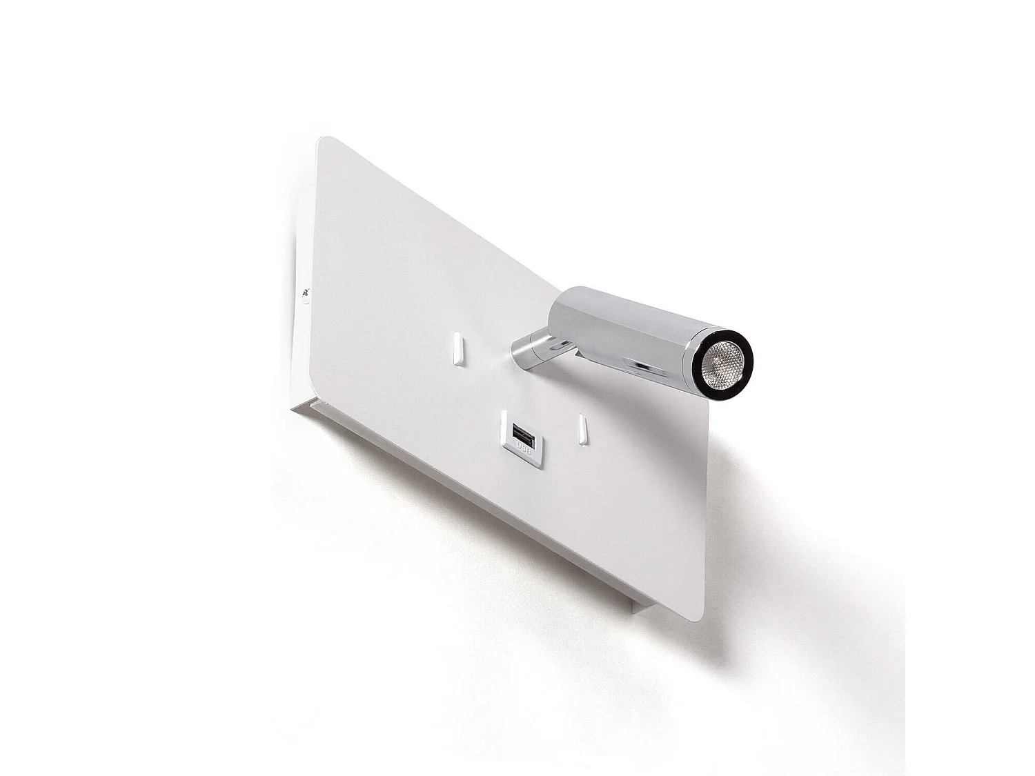 Lampe Murale LED 8W Métal avec Port USB Rossey Blanc