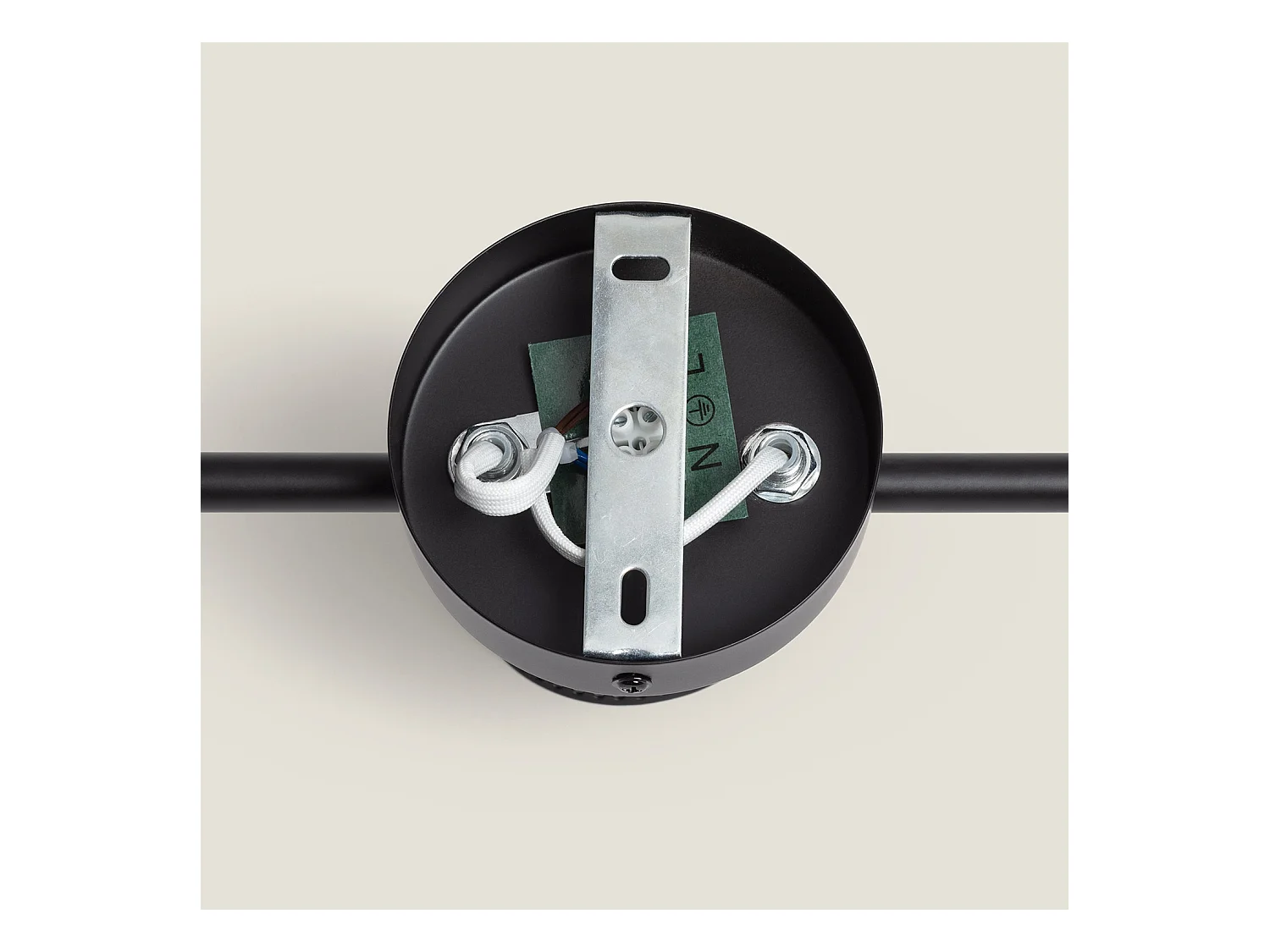 Lampe Murale Métal et Liège Trois Spots Liksy Noir