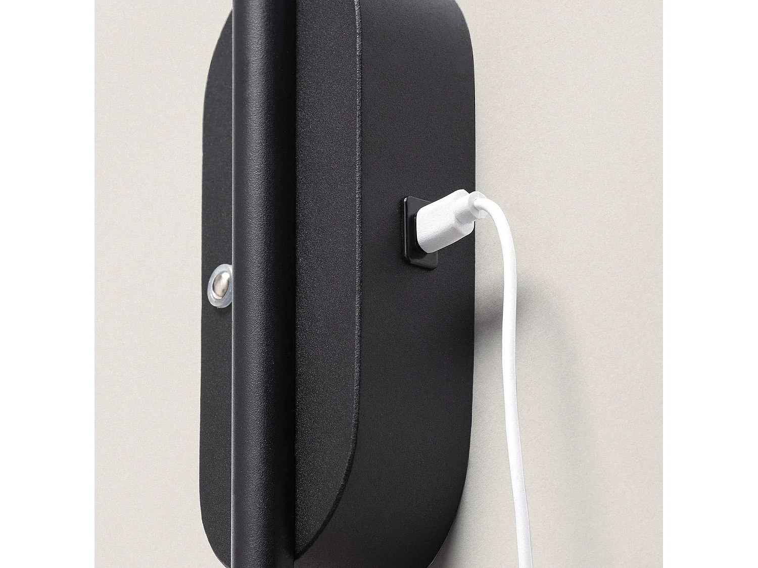 Aplique de Pared LED con Batería USB Recargable Metal Aura Negro