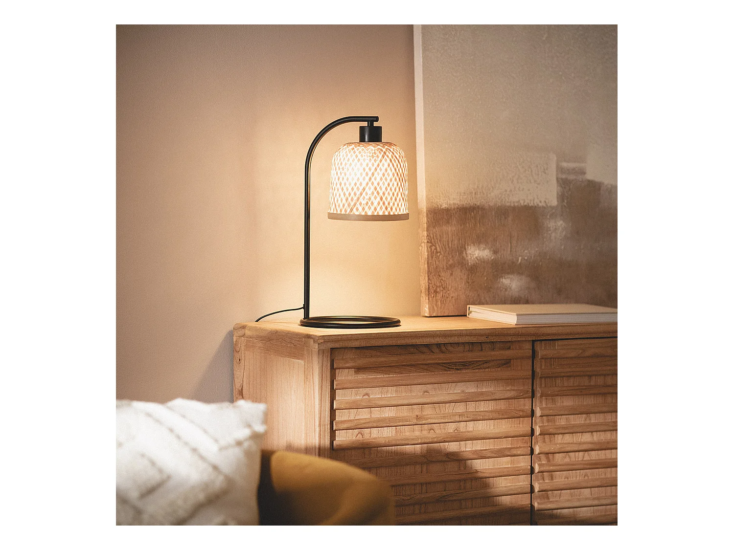 Lampada da Tavolo Bambù Adola Naturale