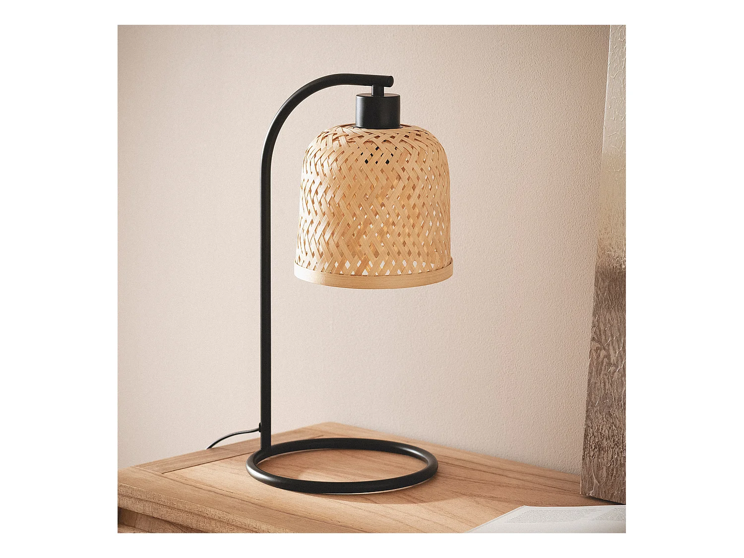 Lampada da Tavolo Bambù Adola Naturale