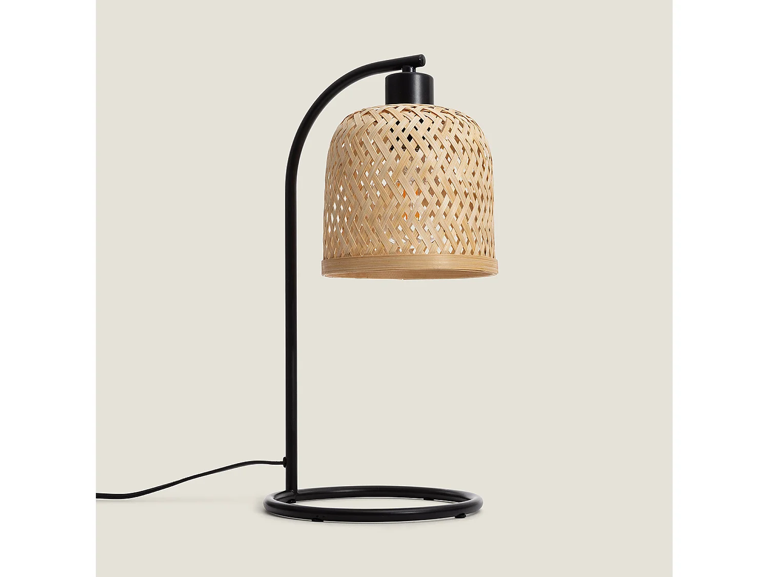 Lampe à Poser Métal et Bambou Adola Naturel