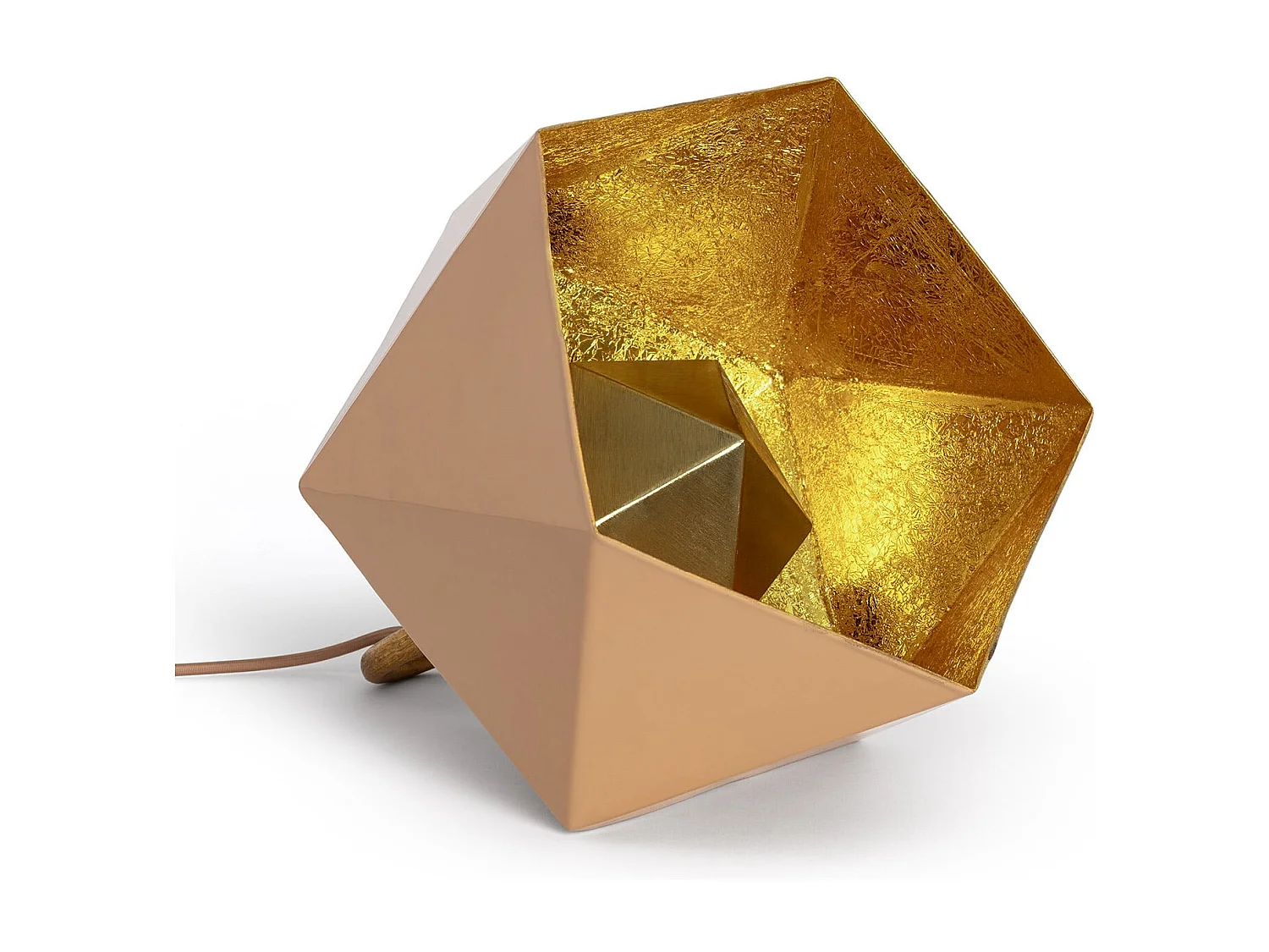 Lampe à Poser Métal Gold Elia Beige