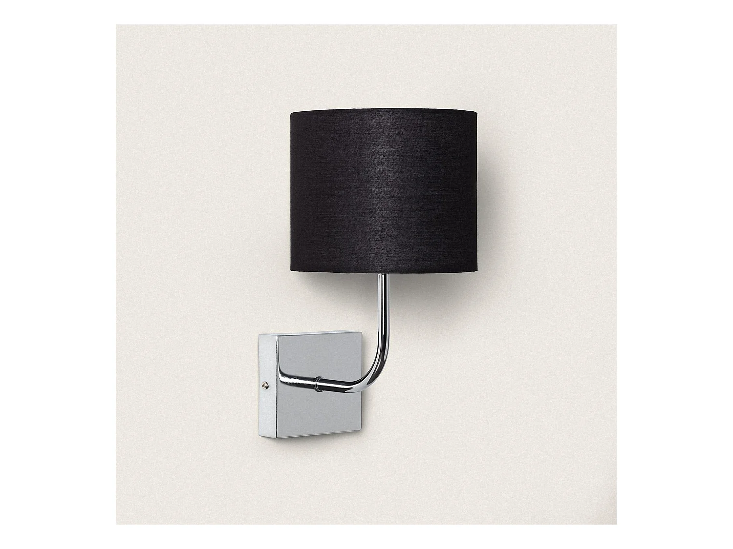 Lampada da Parete Metallo Silver-Wollen Nero