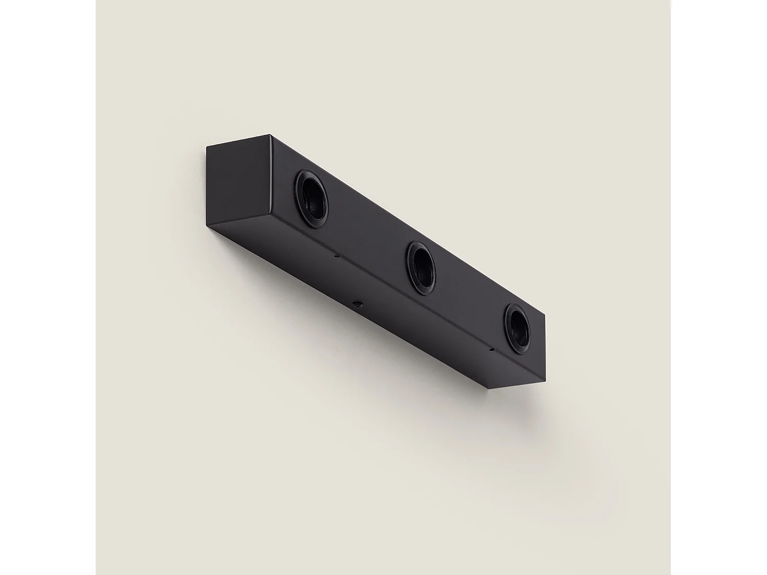 Lampe Murale Salle de Bain Métal 3 Spots Aizkra Noir