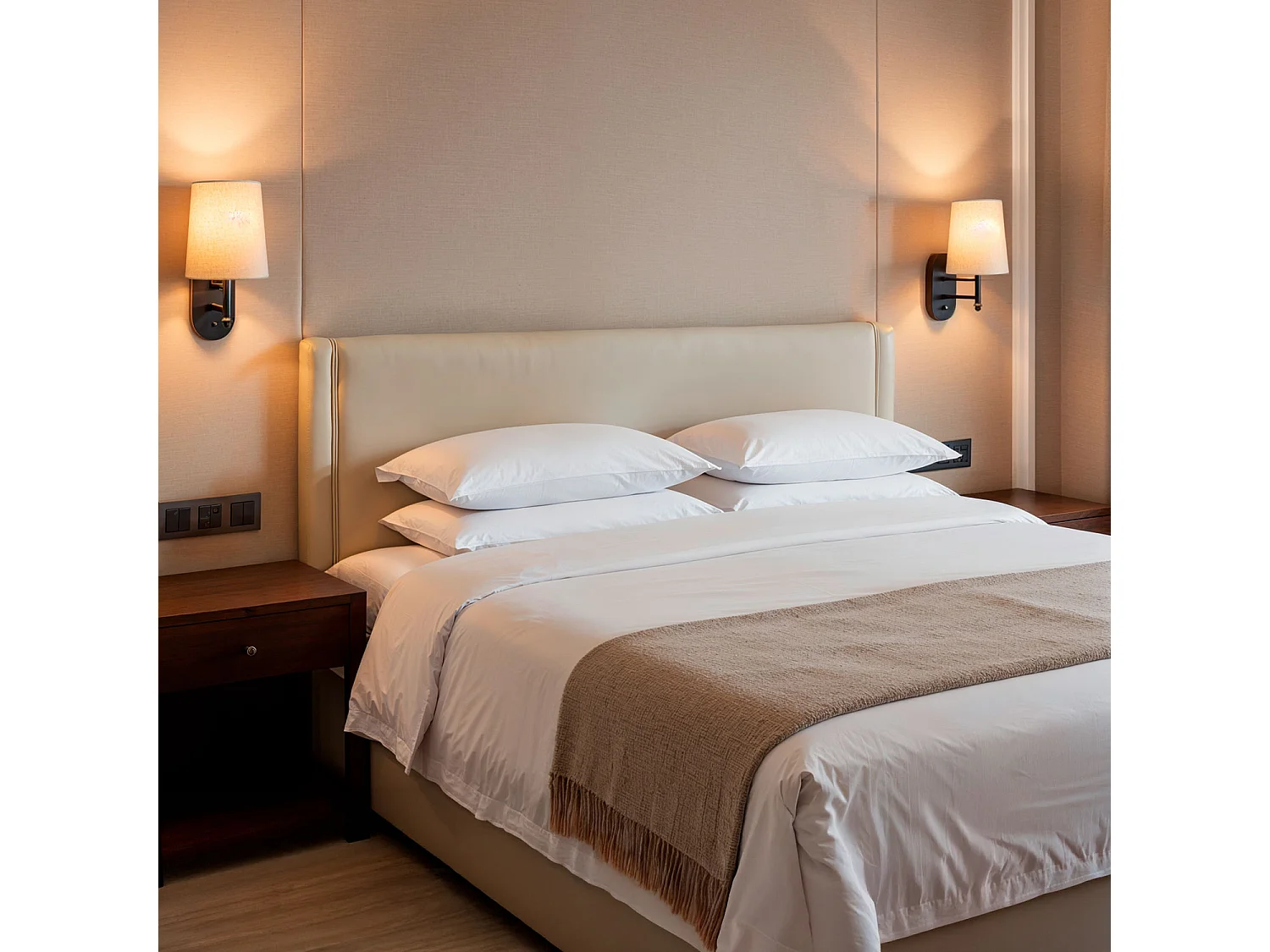 Lampe Murale Métal Watary Cône Beige