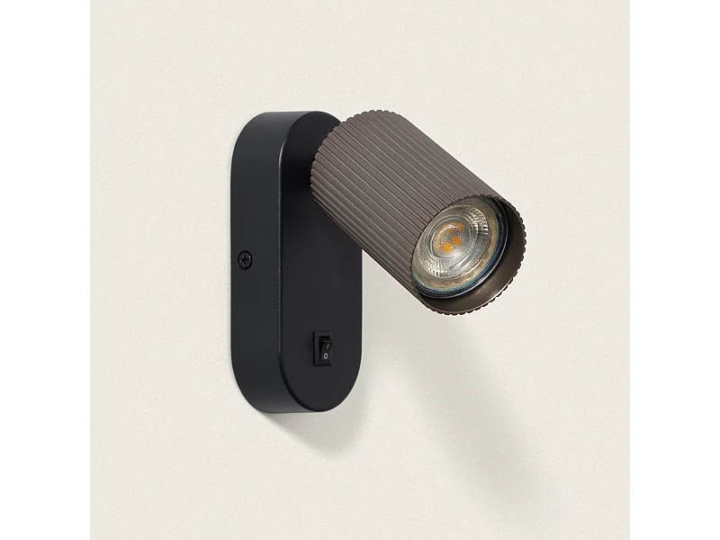 Applique Murale Aluminium Aritz 1 Spot Noir